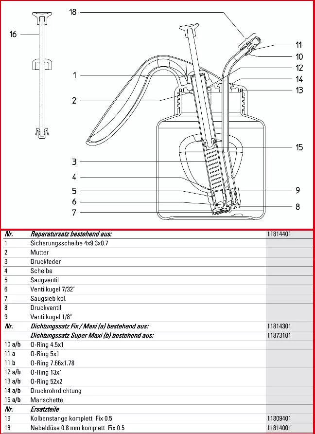 Birchmeier Handsprühkännchen Fix 500ml