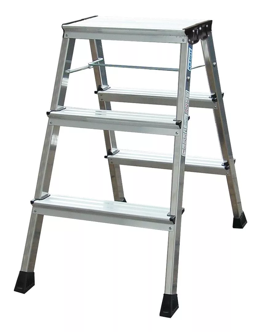 Krause „ROLLY“ DOPPEL-KLAPPTRITT ALU NATUR 2x3 STUFEN