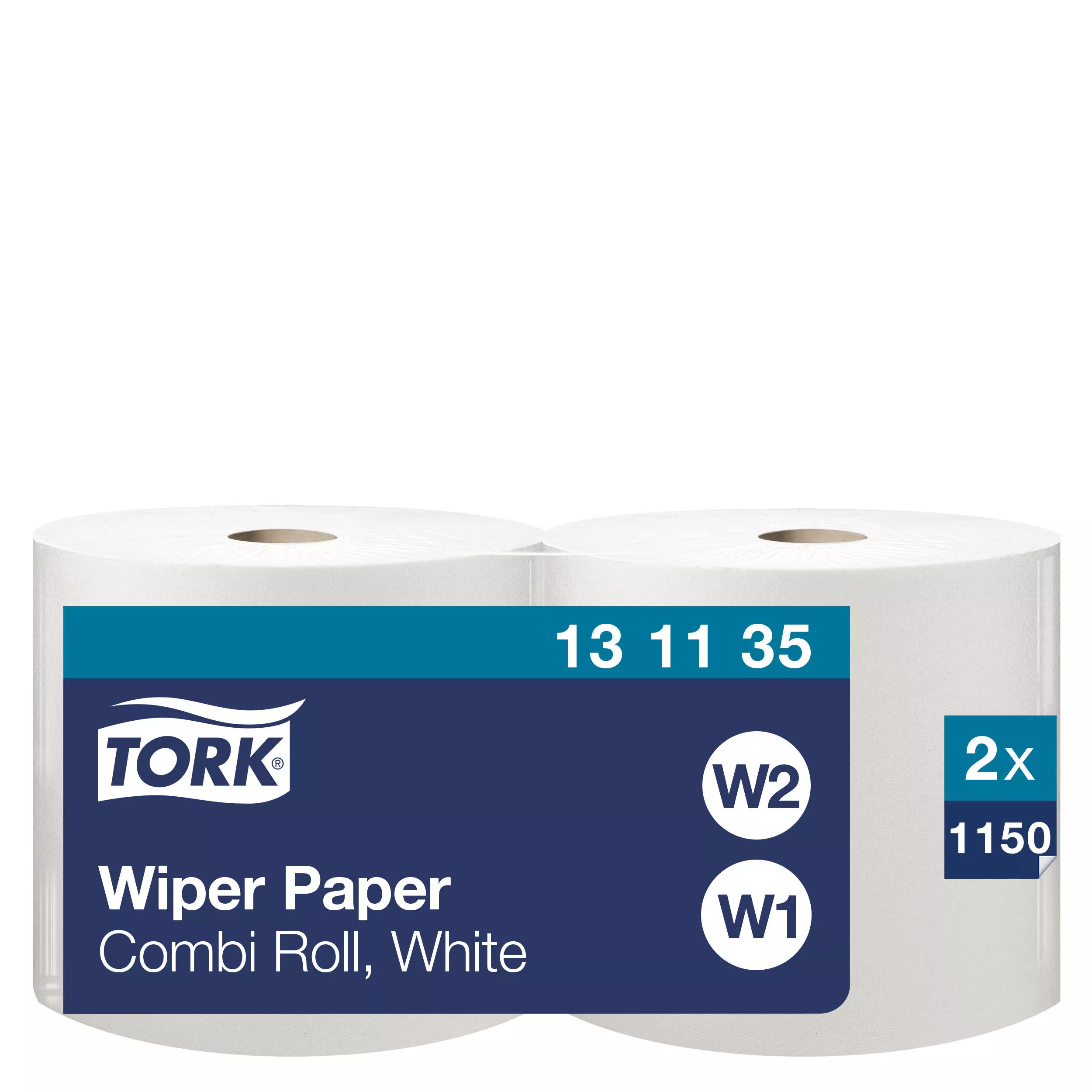 Tork Mehrzweck Papierwischtücher Weiß W1/2, Hohe Kapazität, 2 × 1.150 Blatt, 131135