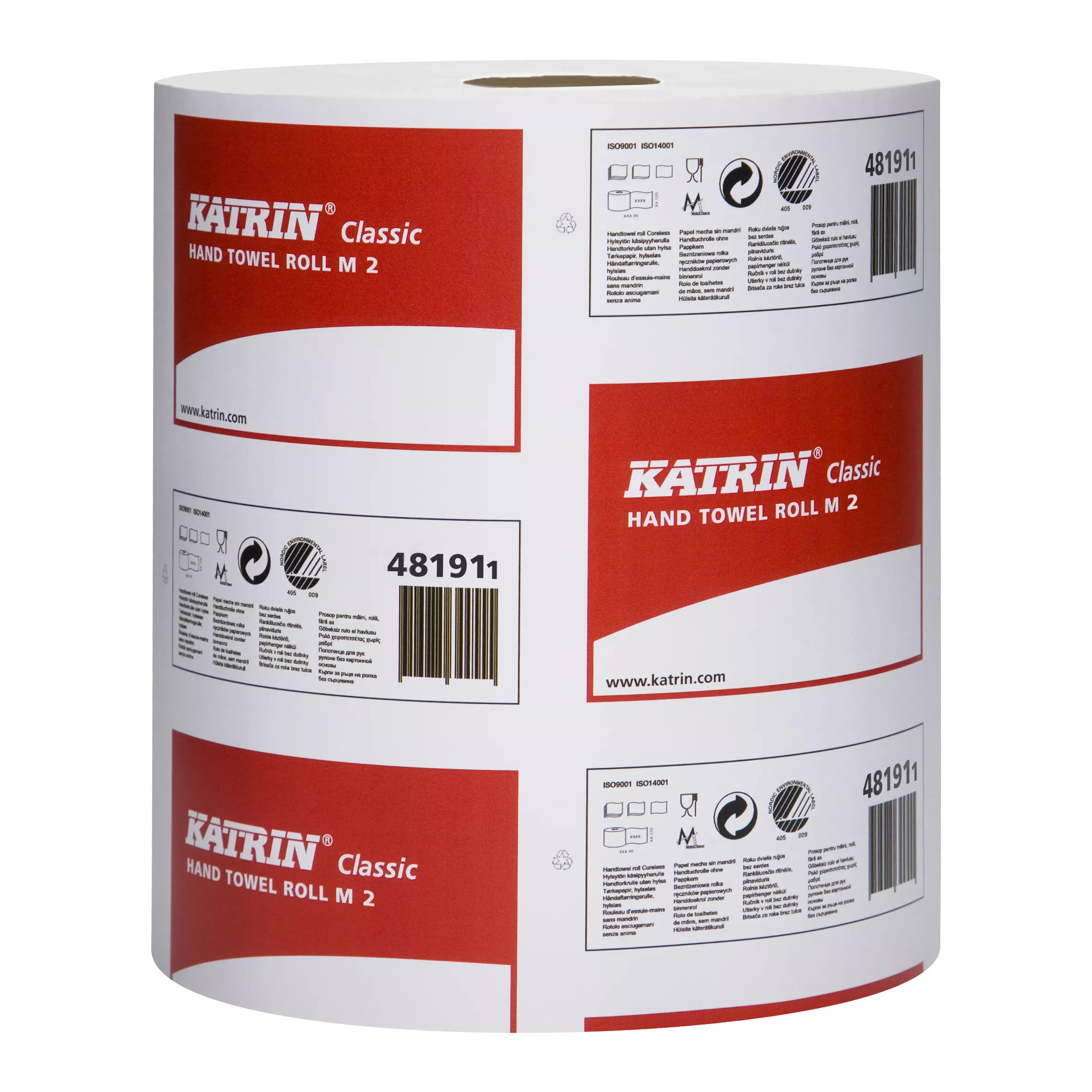 Katrin Classic M2 Handtuchrollen 2-lag. weiß, 20,5x38cm, 400Blatt (1 Packung = 6 Rollen)