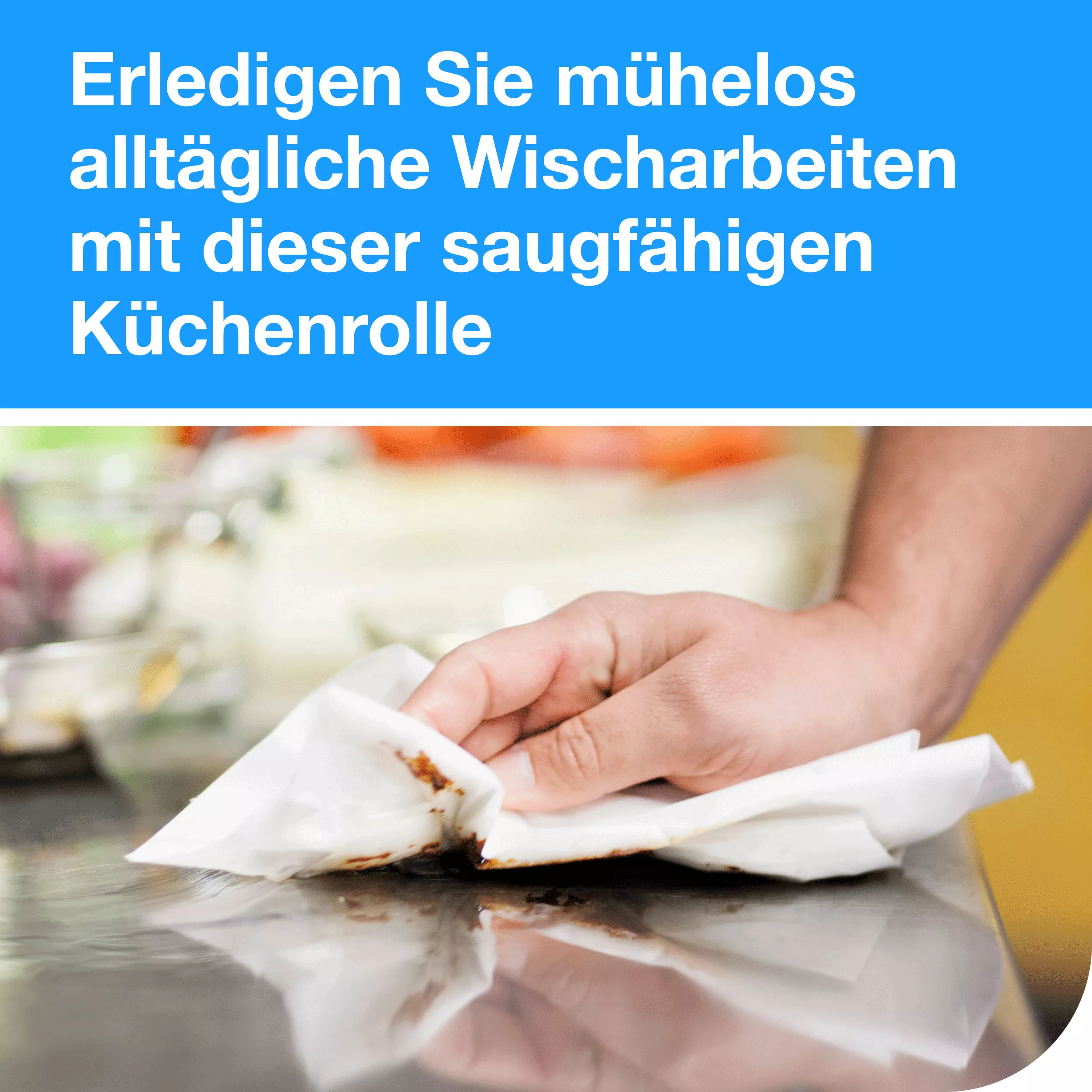 Tork Extra Saugfähige Küchenrolle Weiß, Premium, 3-lagig, 48 × 12,2 m, 120305