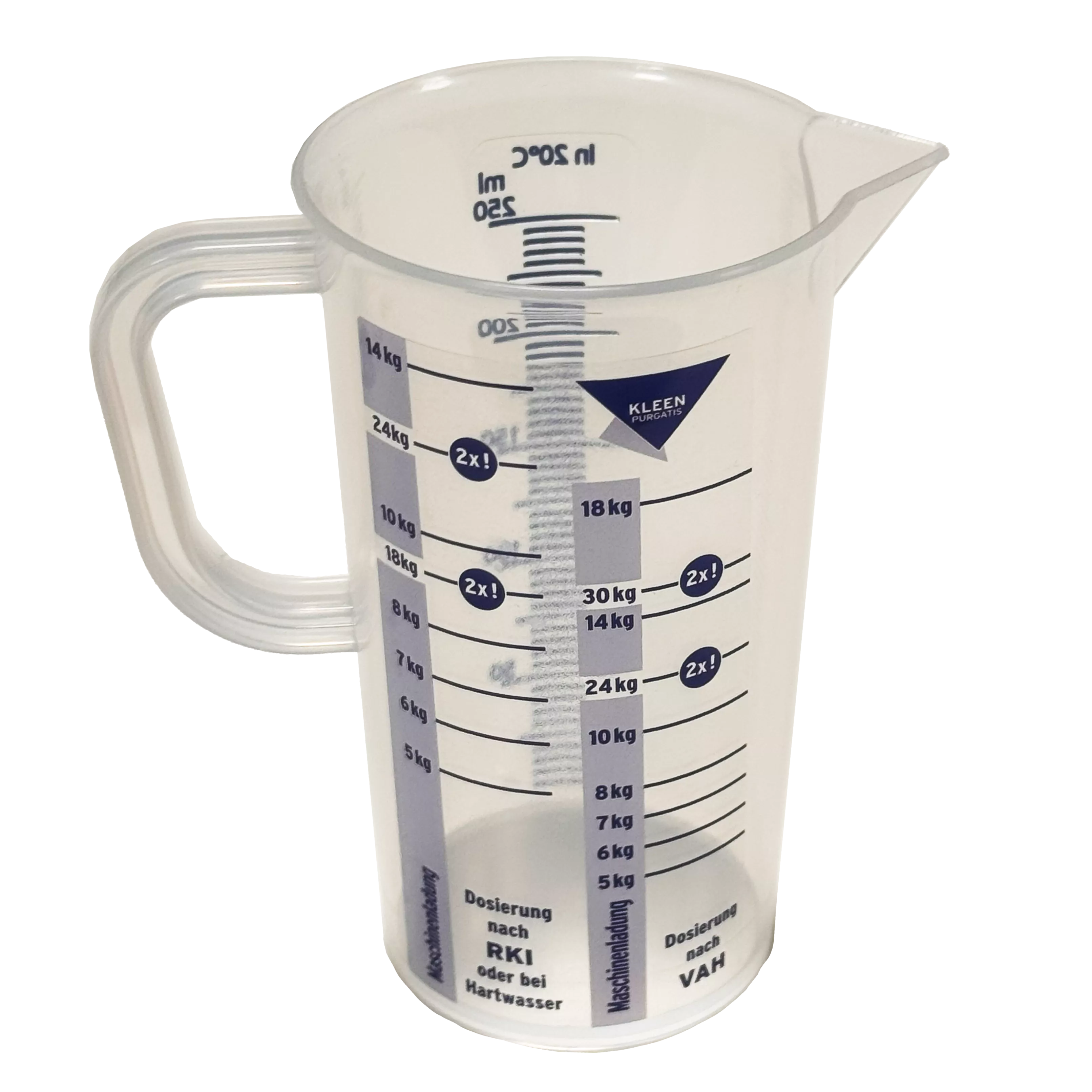 Kleen Purgatis Messbecher 250 ml mit Dosierskala (1/4 L)