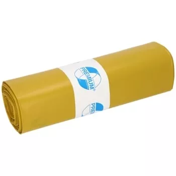 DEISS Infektionswäschesack PREMIUM 640x1000 100l gelb 85my (1 Rolle = 20 Stück)