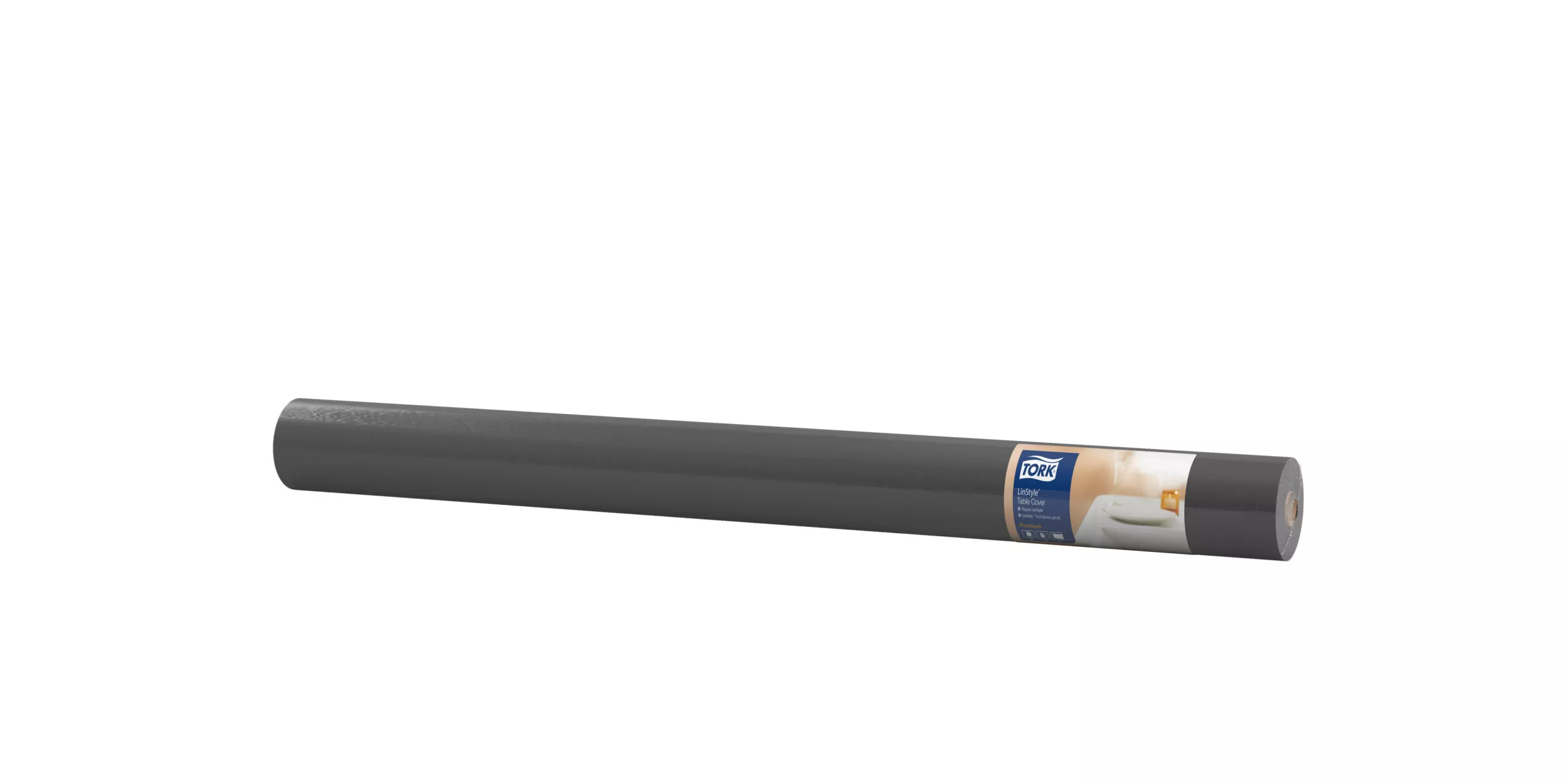 Tork LinStyle® Tischdecke gerollt Schwarz, robust, 1-lagig, 20 m × 120 cm, 2 Rollen, 474585