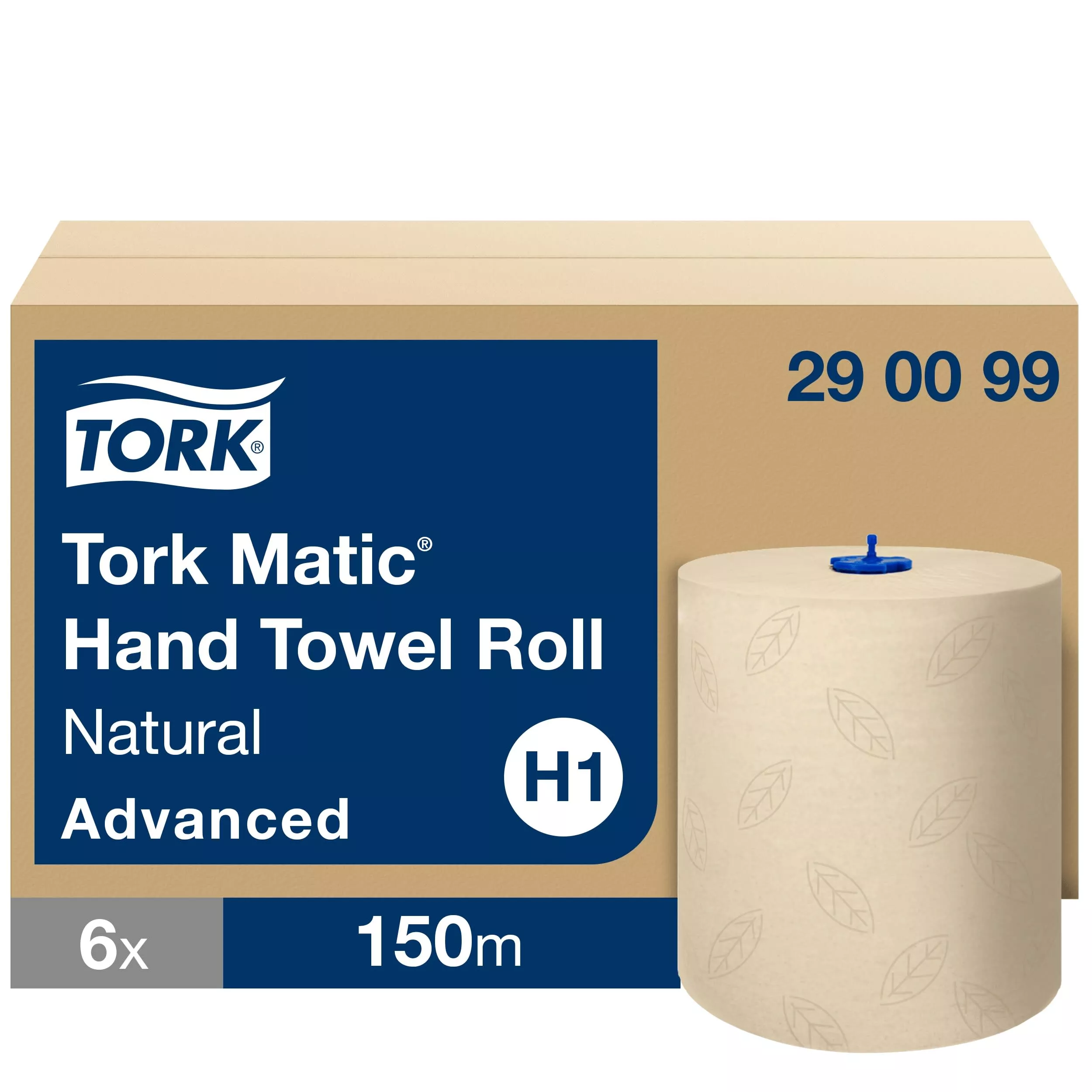 Tork Matic® Rollenhandtuch Natur H1, Advanced-Qualität, reißfest, 2-lagig, 6 × 150 m, 290099