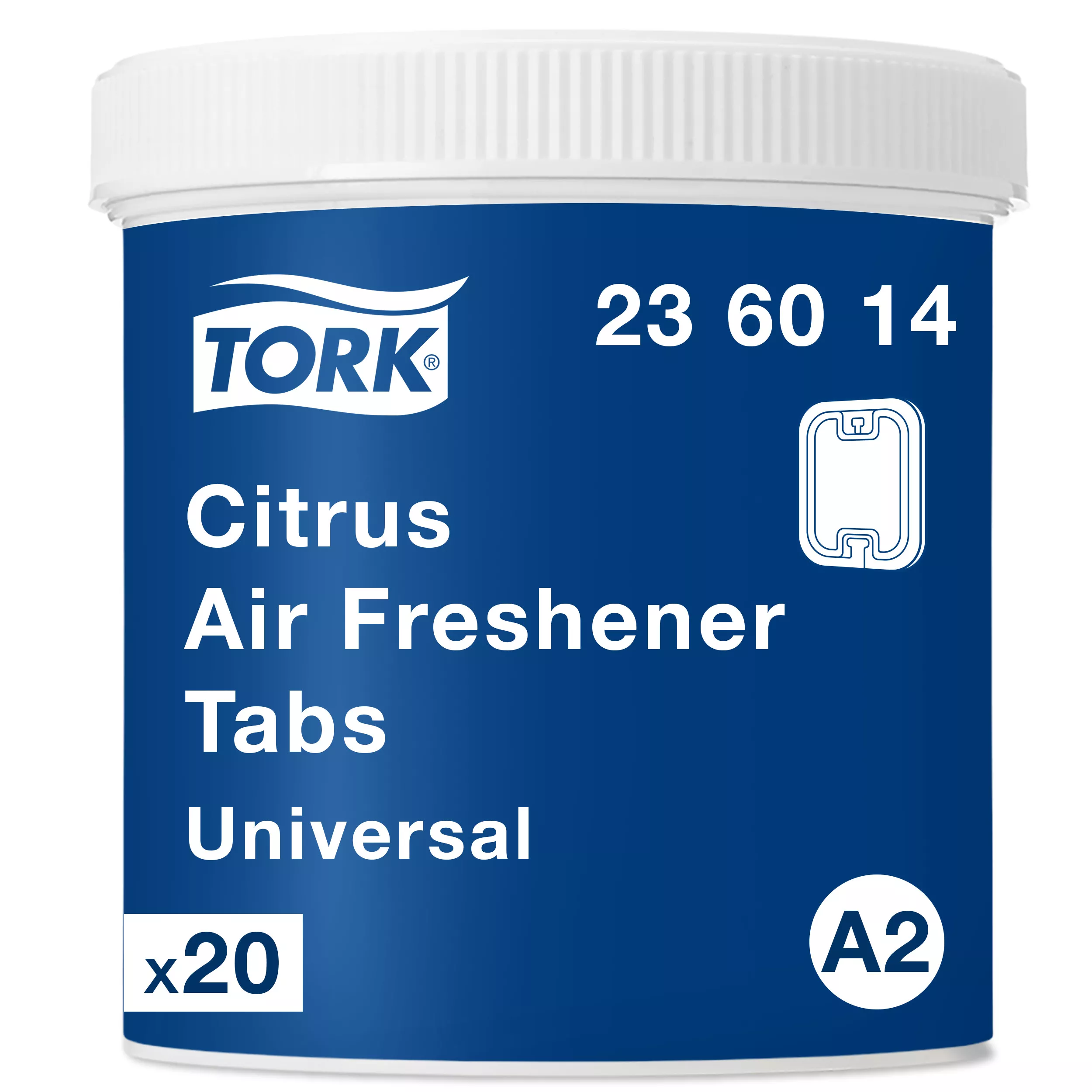 Tork Lufterfrischer Anhänger mit Zitrusduft A2, Einfach Platzierbar, 4 x 20 Stück, 236014