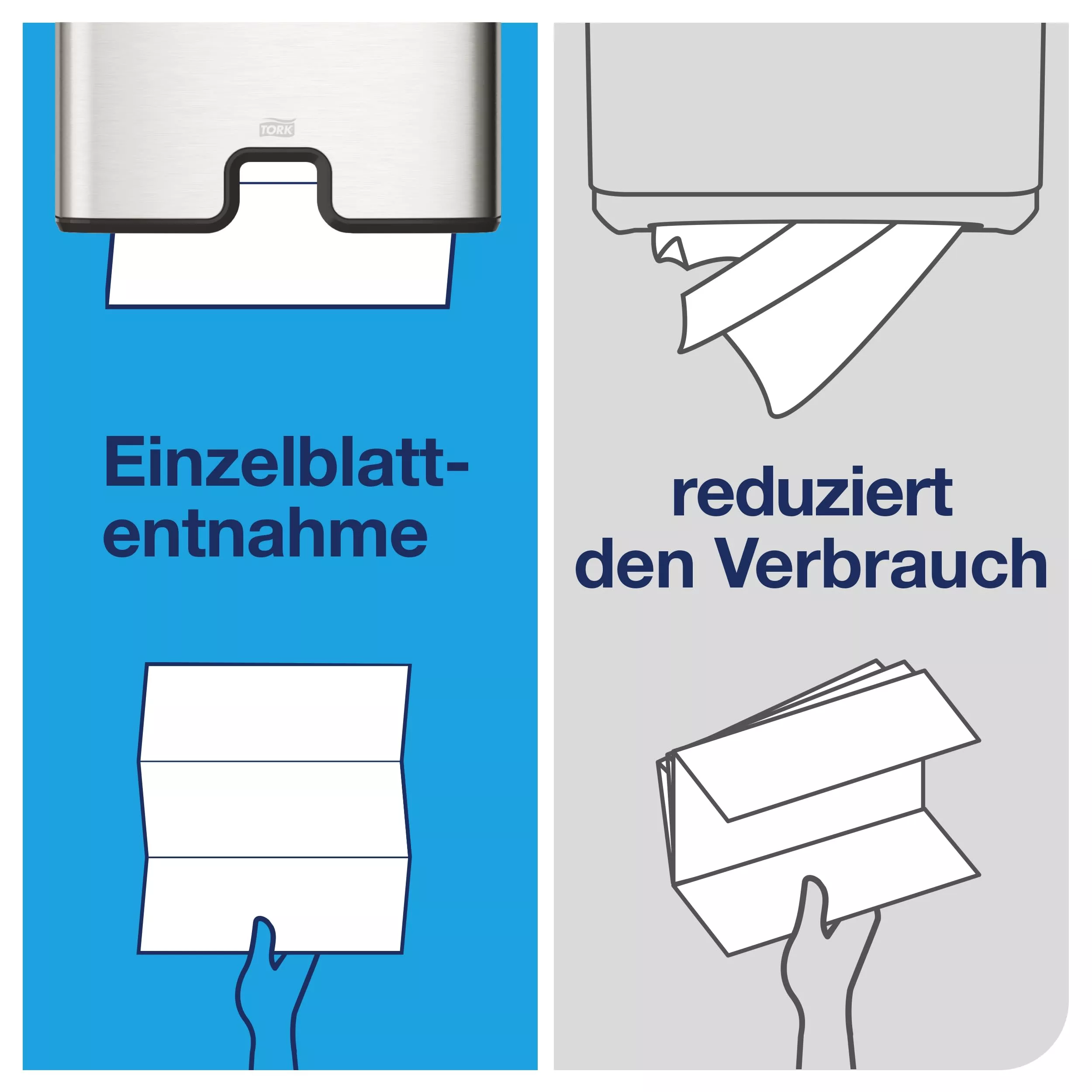 Tork Xpress® große Multifold-Handtücher Weiß H2, Advanced-Qualität, 2-lagig, saugfähig, 21 × 136 Tücher, 120399