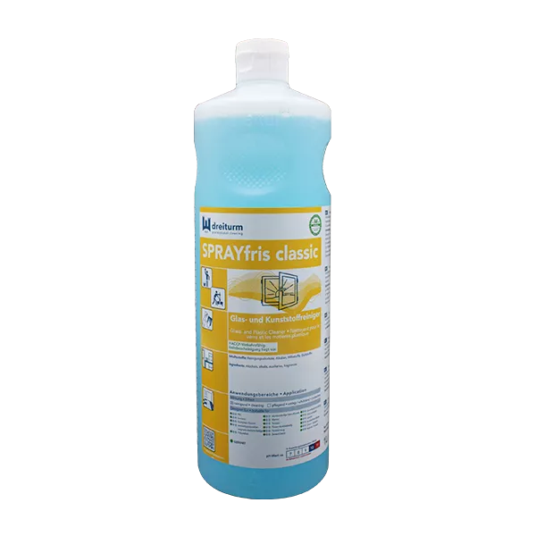 Dreiturm Sprayfris – Glas + Kunststoffreiniger – 1 L Flasche