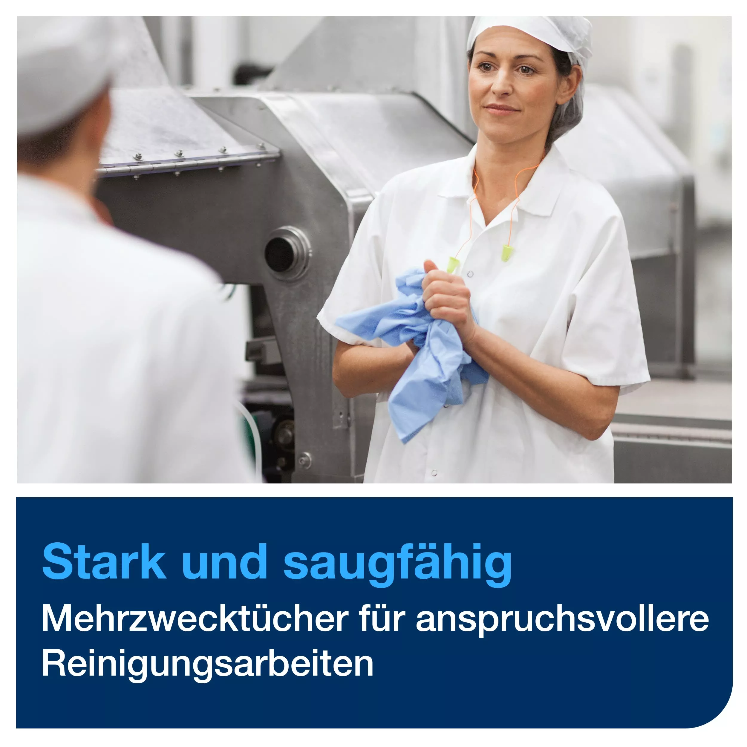 Tork Extra Starke Reinigungstücher Blau W4, stark und saugfähig, 4 × 105 Tücher, 530279