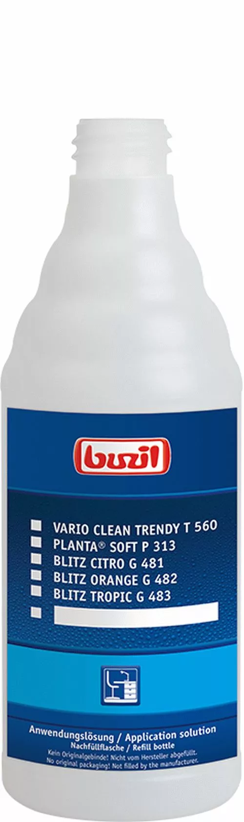 Buzil Leerflasche Anwenderlösung Oberfläche 600 ml H309