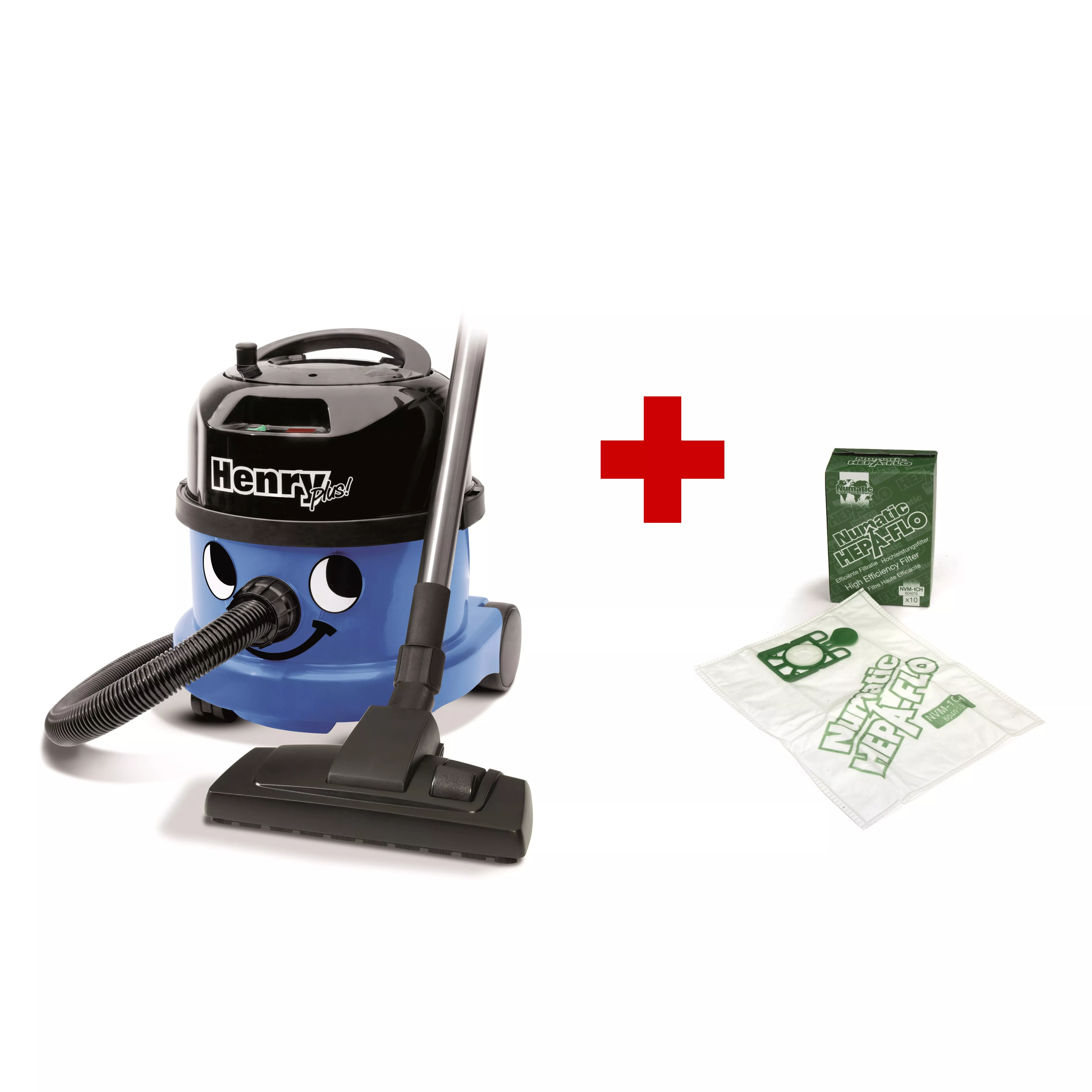 Numatic Trockensauger Henry 170 inkl. Zubehörset + 10 Numatic Vliessfilter