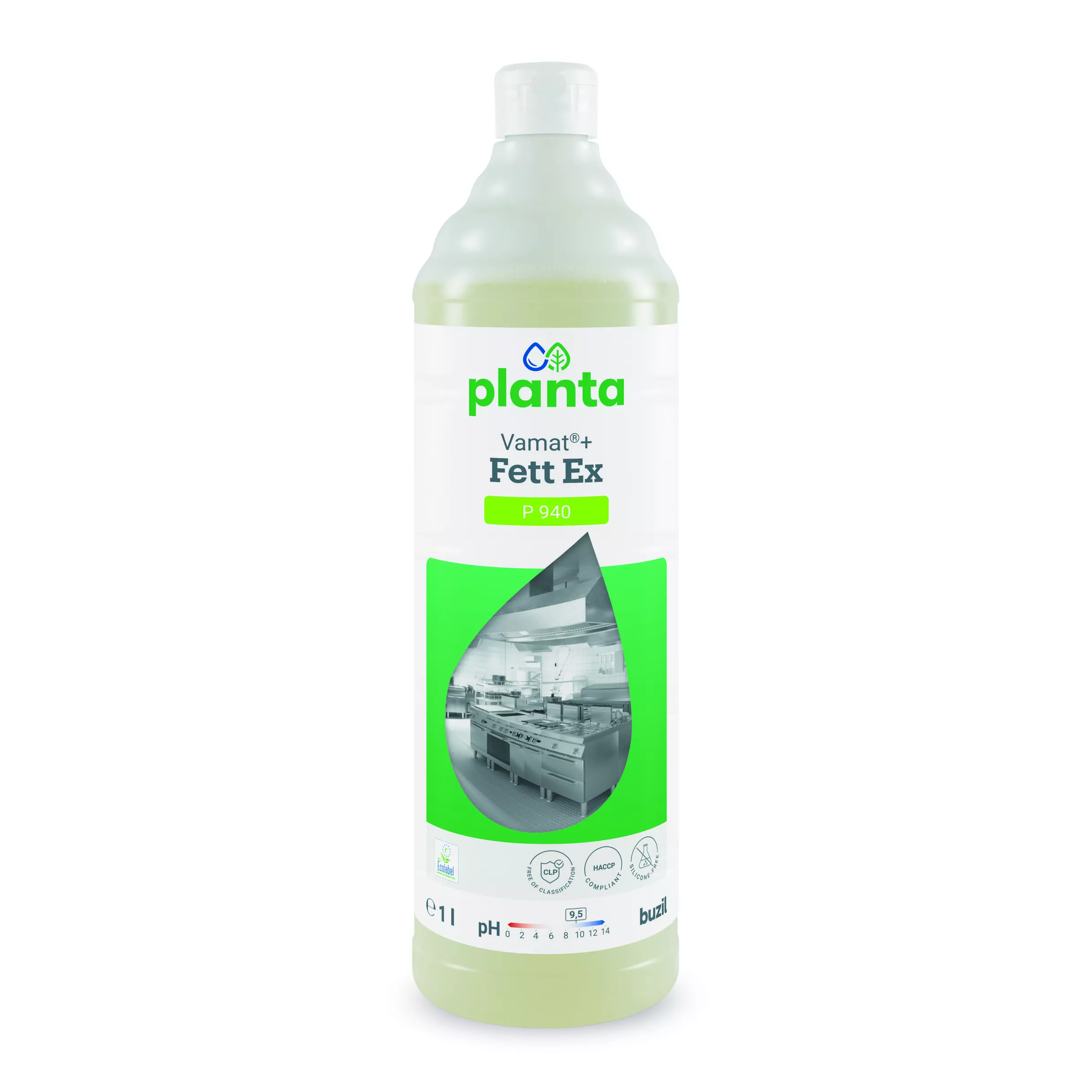 Buzil P940 Vamat+ Fett Ex – Fettlöser & Küchenreiniger 1l Flasche
