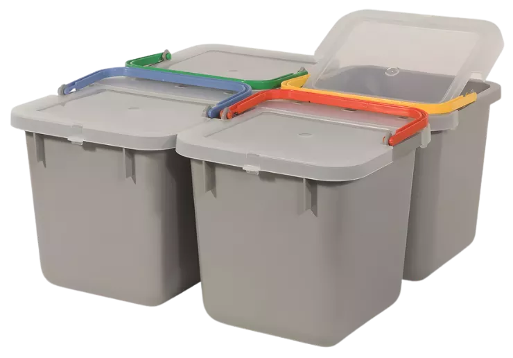 Numatic 6-Liter Eimer grau mit farbcodiertem Henkel (gelb)