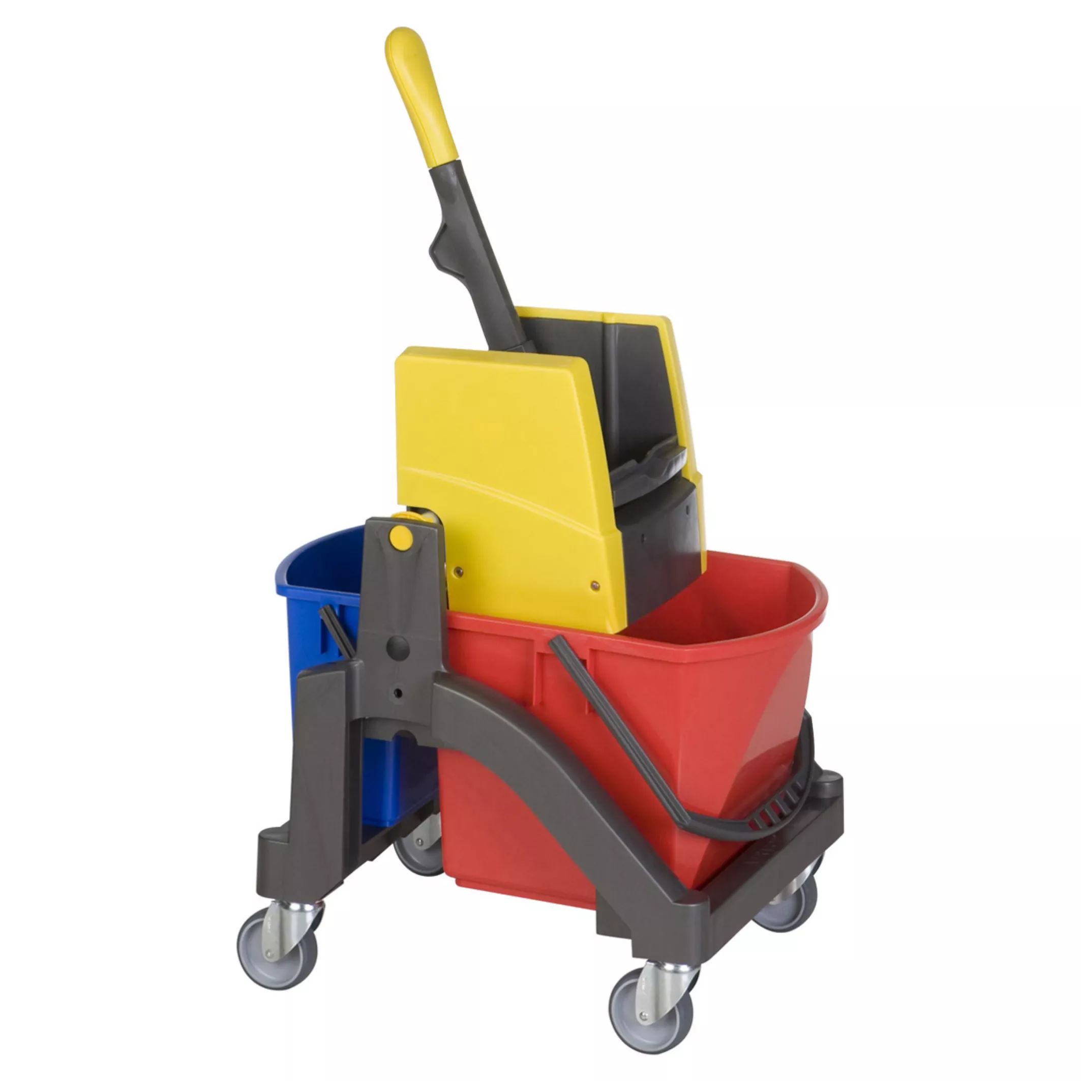 Vermop AQUVA Nasswischwagen Kunststoff 1x17 Ltr. & 1x6 Ltr. mit Vertikalpresse VK 4