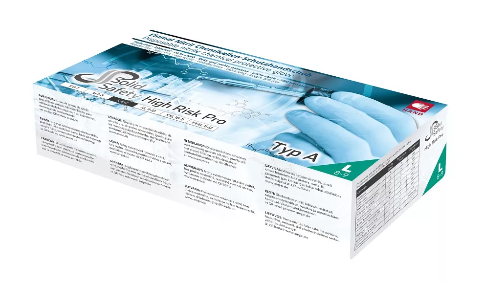 Ampri Einmalhandschuh Nitril puderfrei XXL High Risk Pro ( 1 Box = 50 Stück )