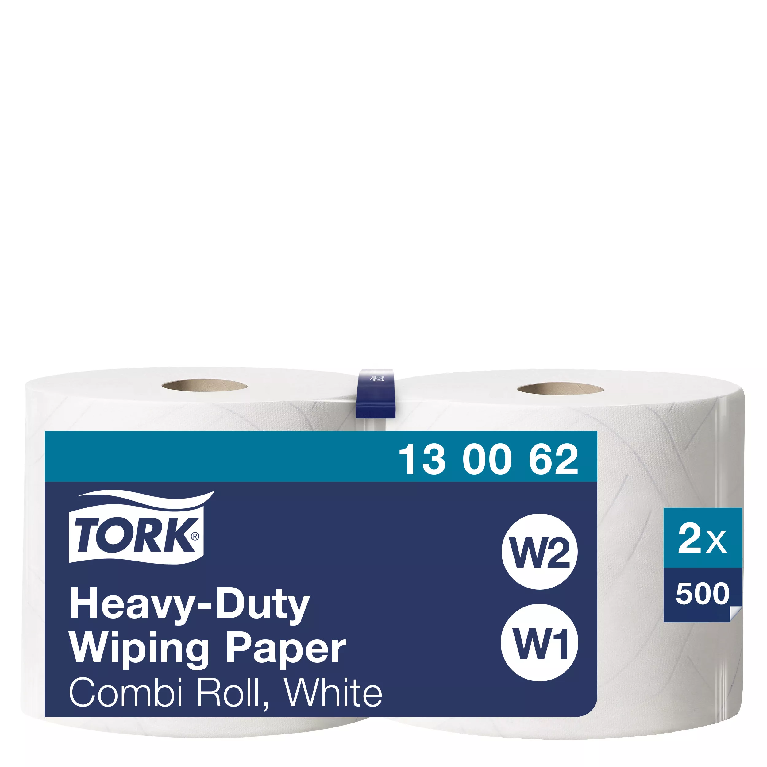 Tork Extra Starke Mehrzweck-Papierwischtücher Weiß W1/2, 2 × 500 Blatt, 130062