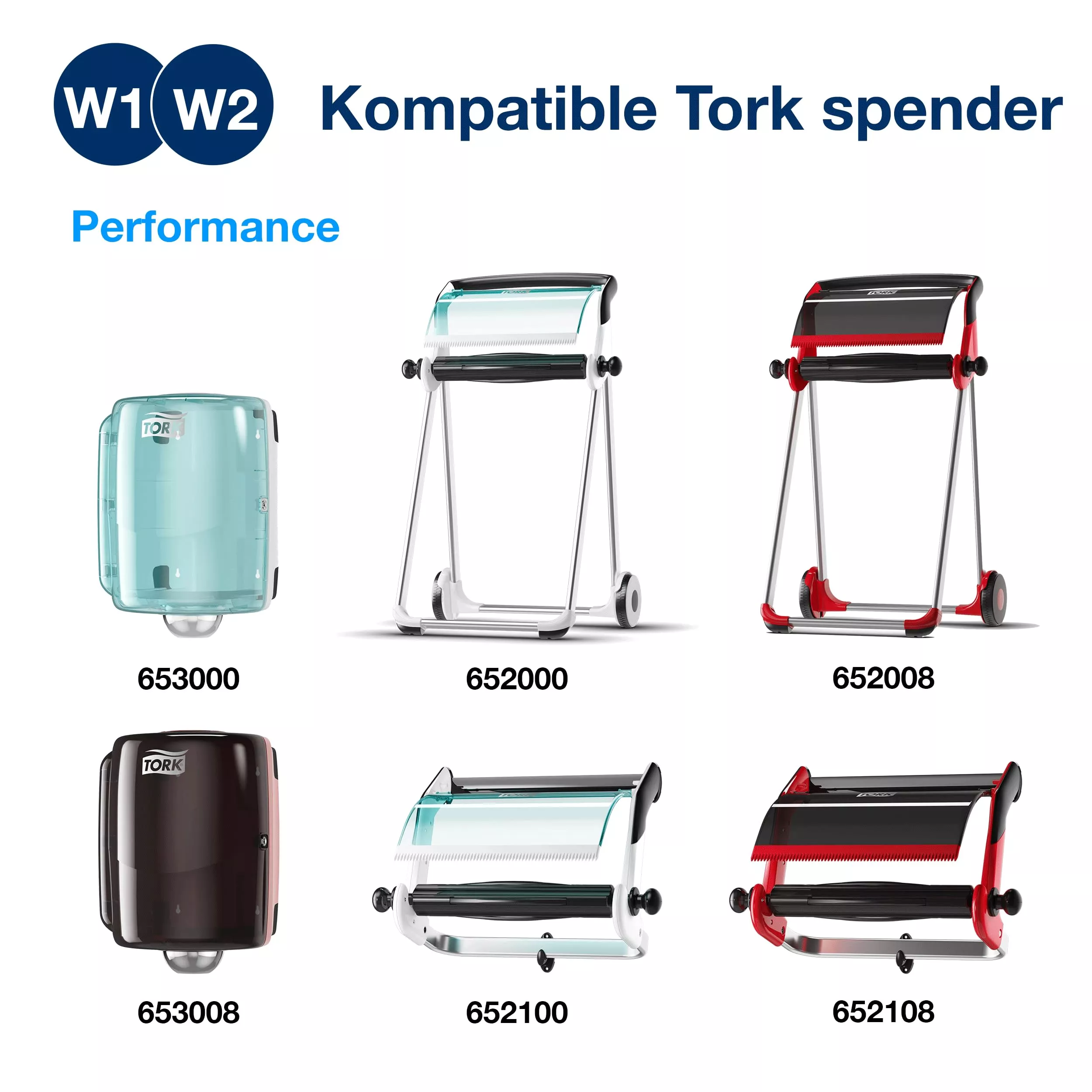 Tork Starke Mehrzweck Papierwischtücher Weiß W1/2, 2 × 750 Blatt, 130041