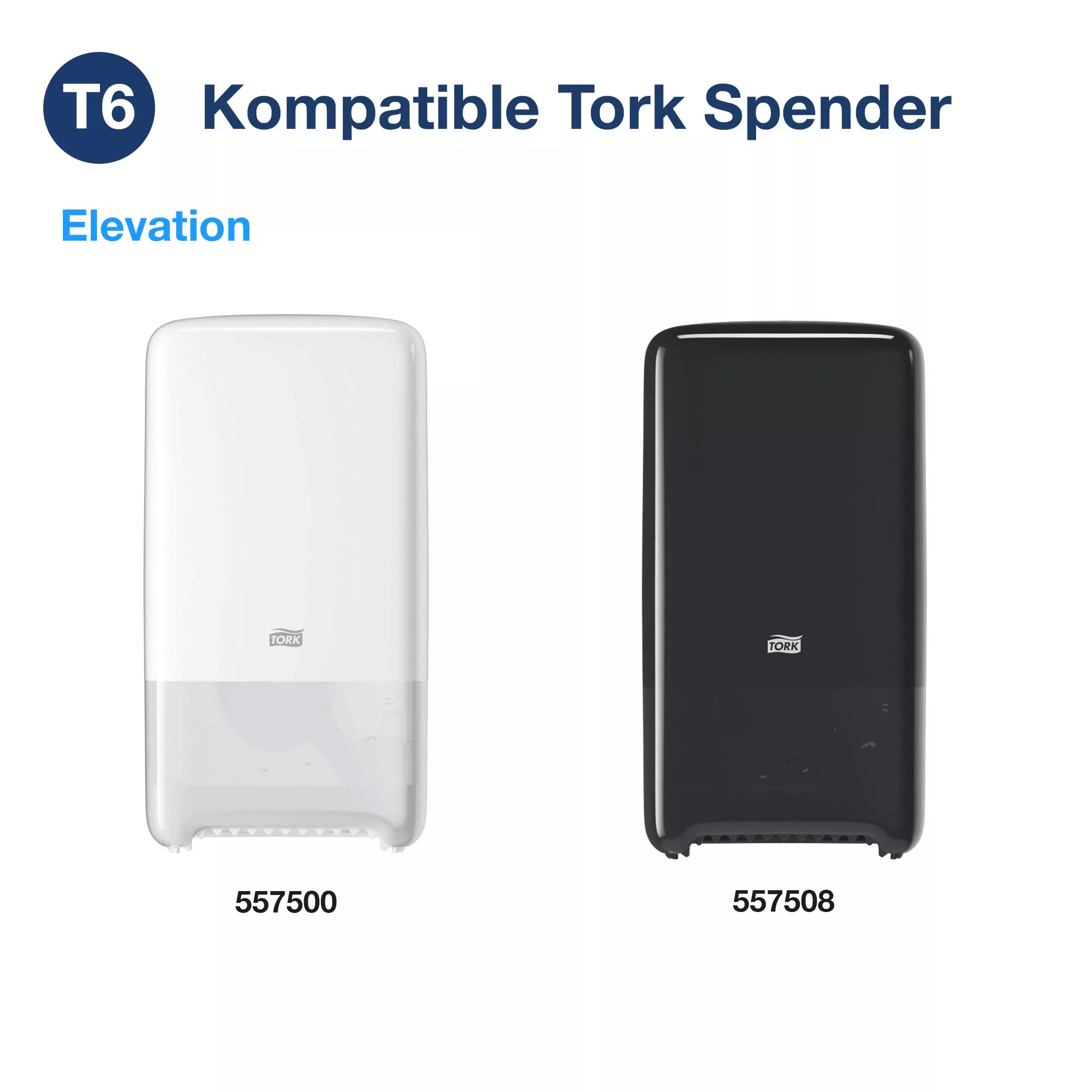 Tork extra weiche Midi Toilettenpapierrolle Weiß T6, Premium, 3-lagig, 27 Rollen, 127510