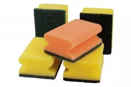 Padschwamm mit Griff   95x70x45 mm  (gelb/schwarz)
