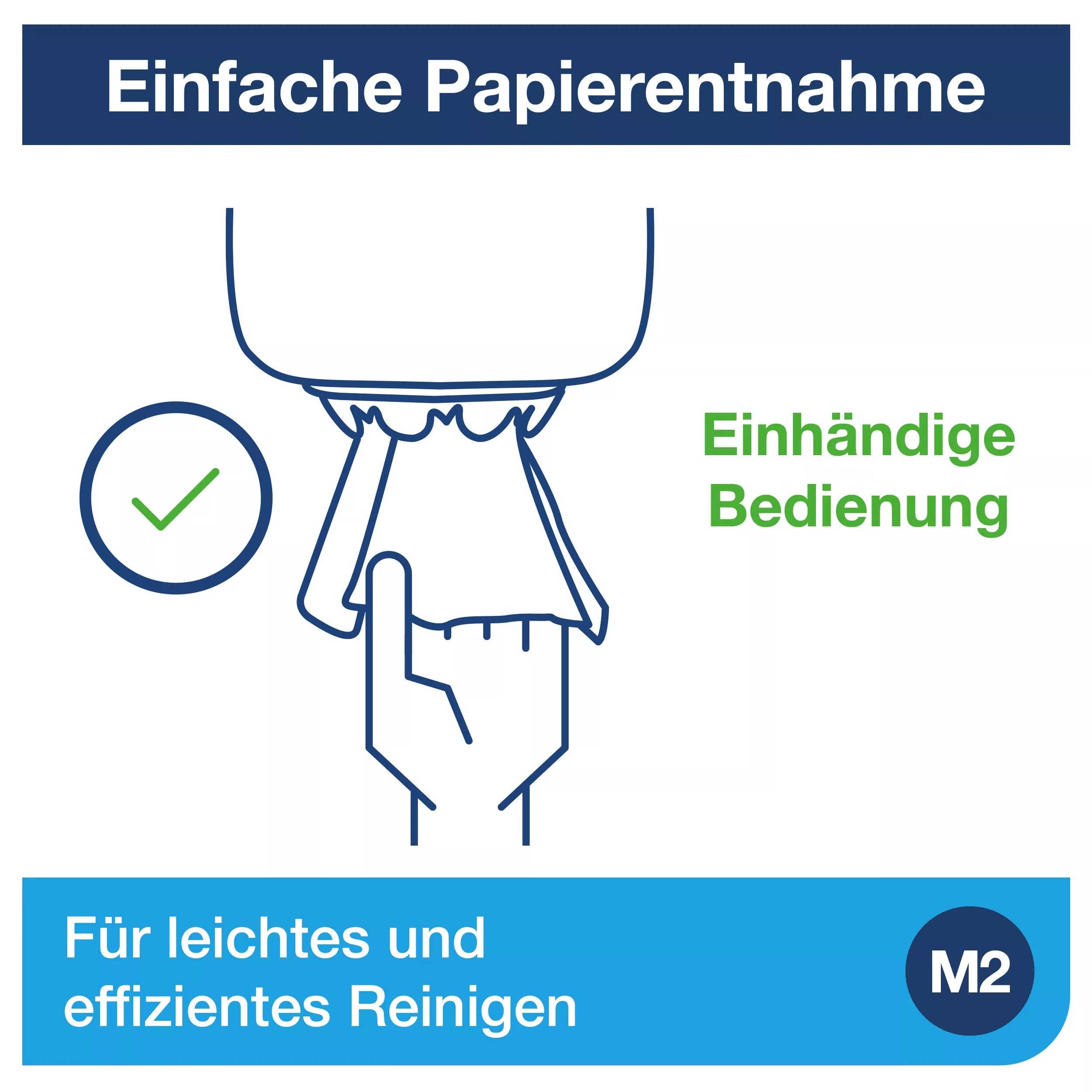 Tork Innenabrollungsspender Weiß und Türkis M2, Robustes Design, Performance Linie, 659000
