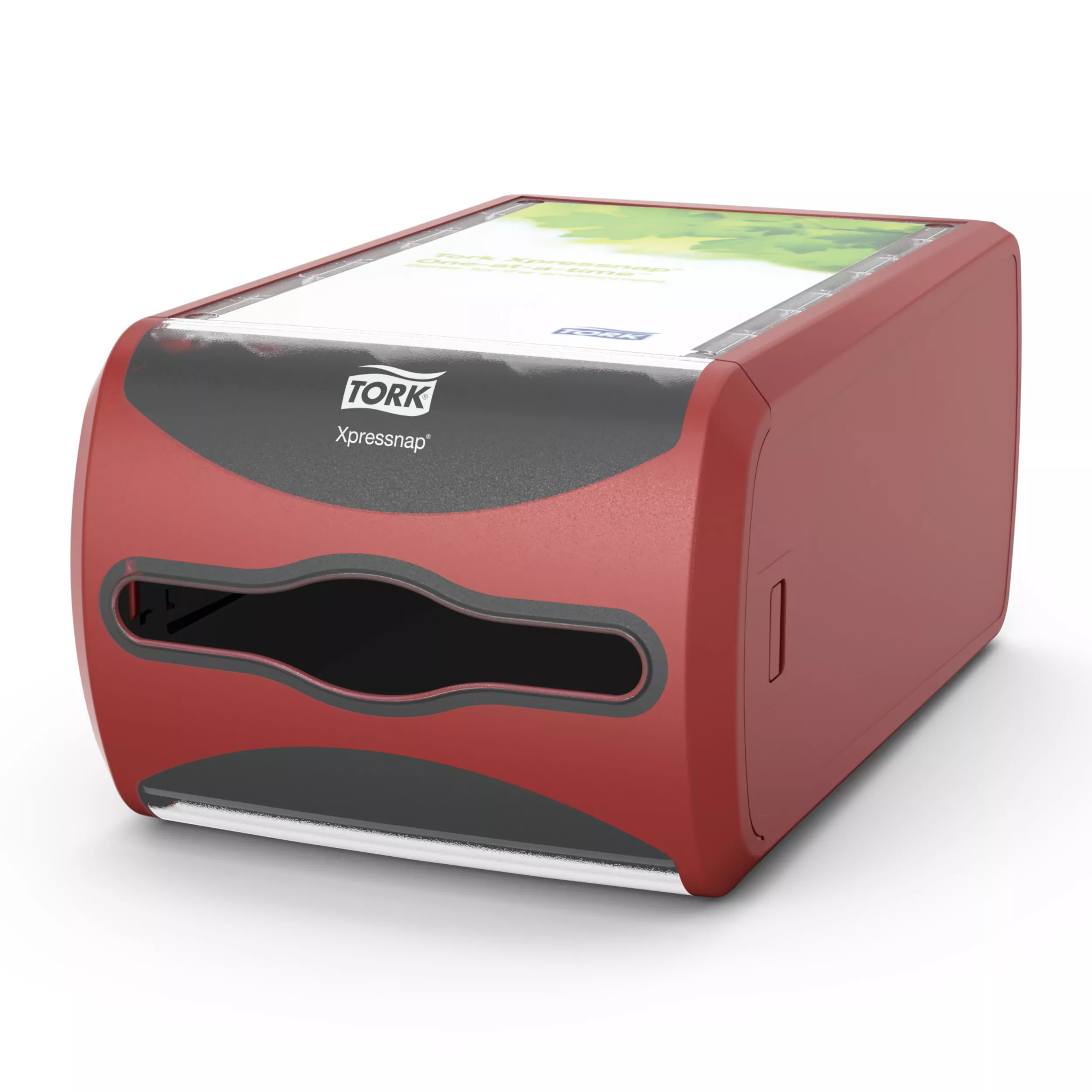Tork Xpressnap® Thekenspender Rot N4, Signature Linie, 14,5 cm × 19,1 cm × 30,7 cm, 272512