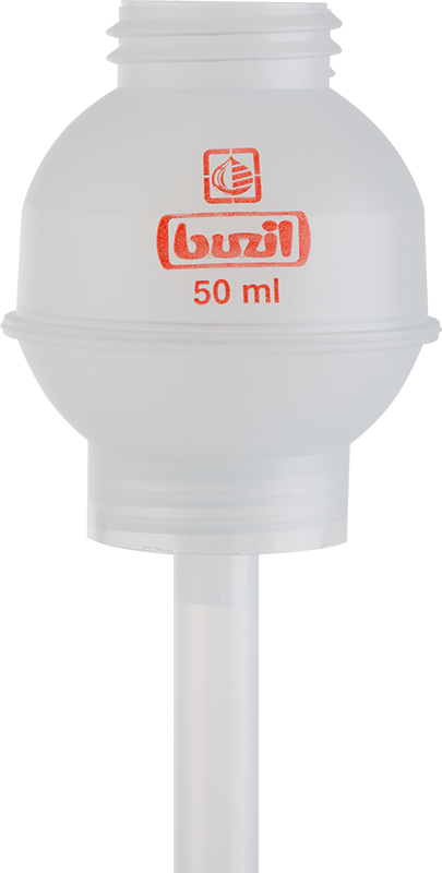 Buzil Dosierkugel 50 ml, transparent für 1 l Flasche H629