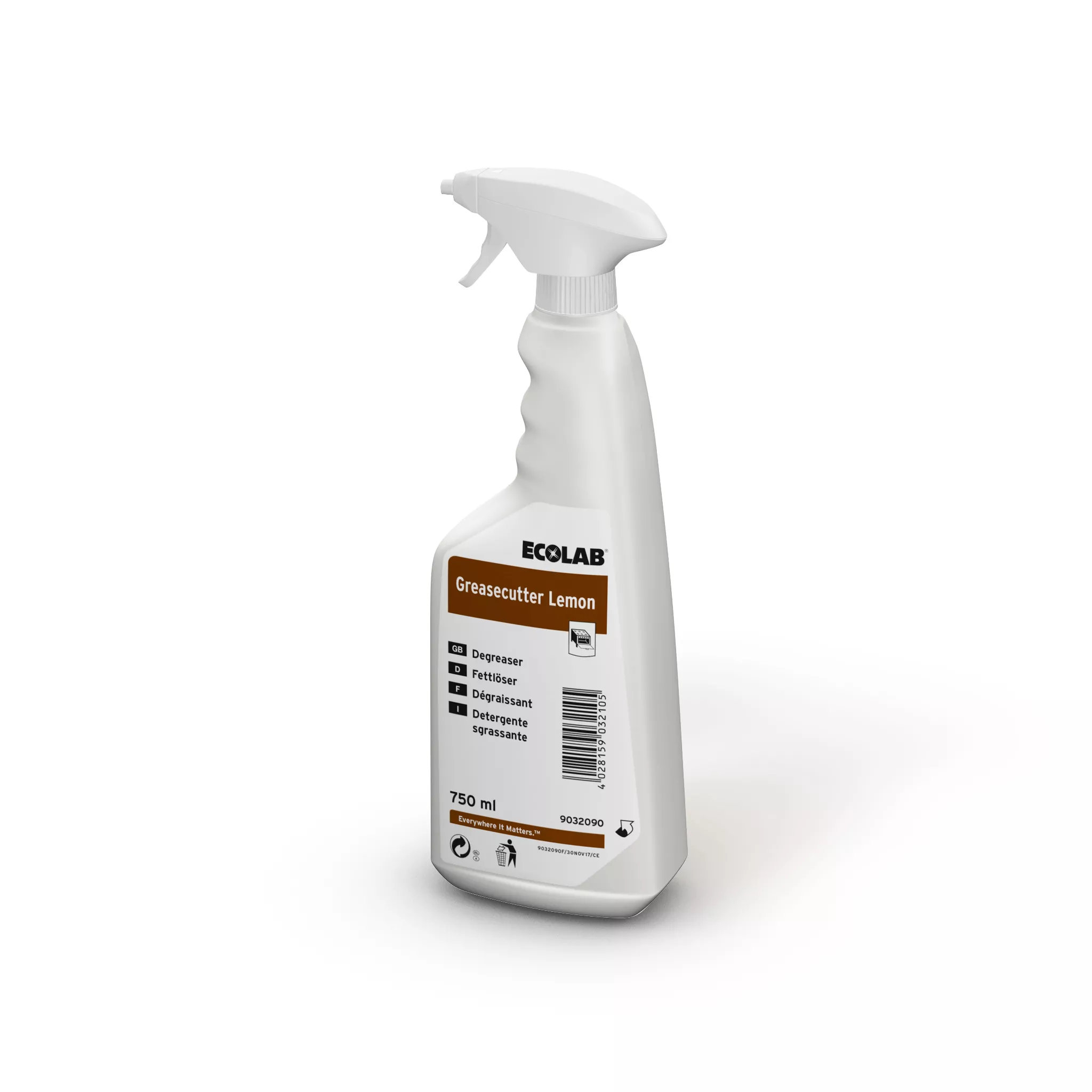 Ecolab Greasecutter Fast Foam – 4 x 750 ml Sprühflaschen