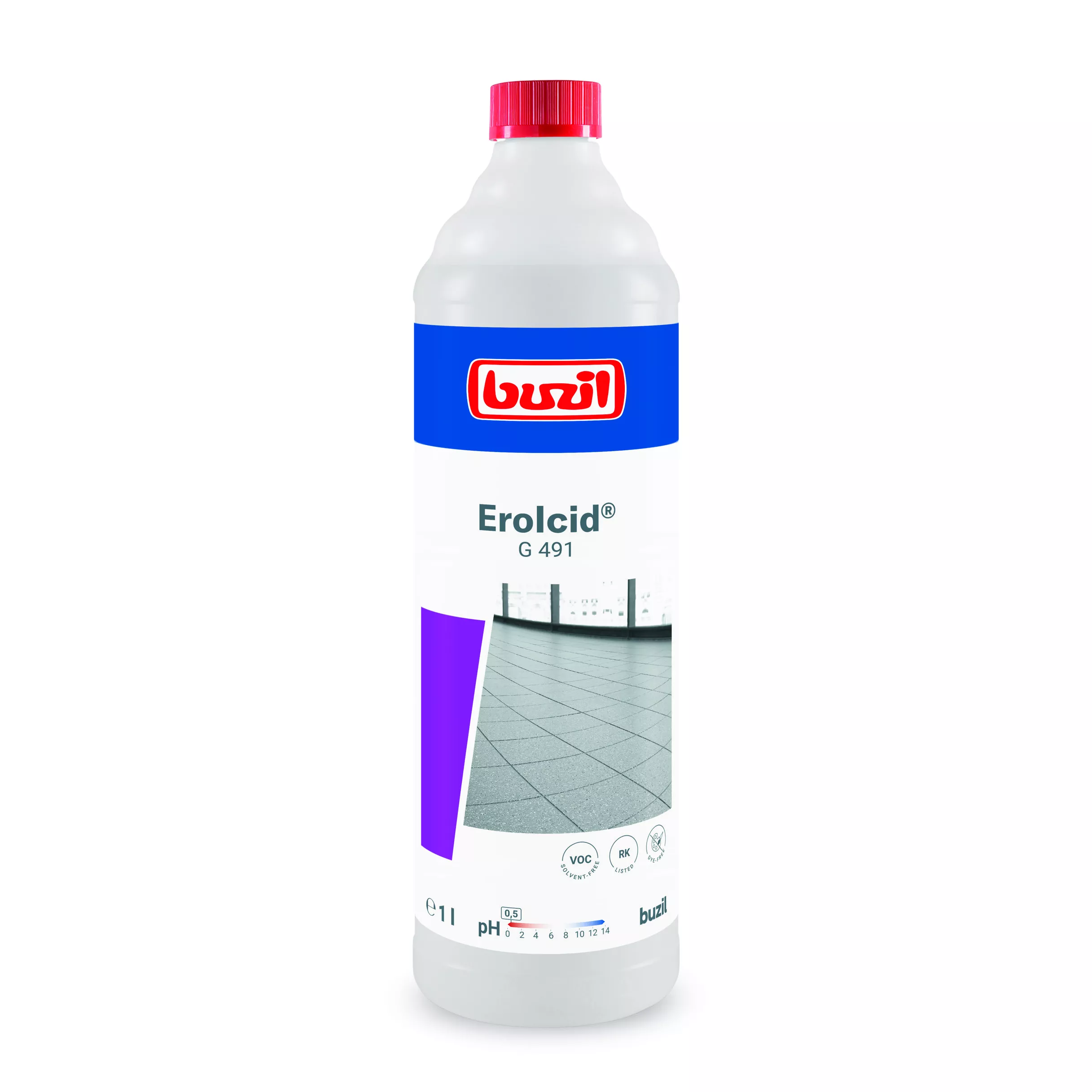 Buzil Erolcid® G491 – saurer Intensivreiniger – 1 L Flasche