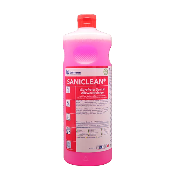 Dreiturm Saniclean – Alkalischer Reiniger – 1 L Flasche