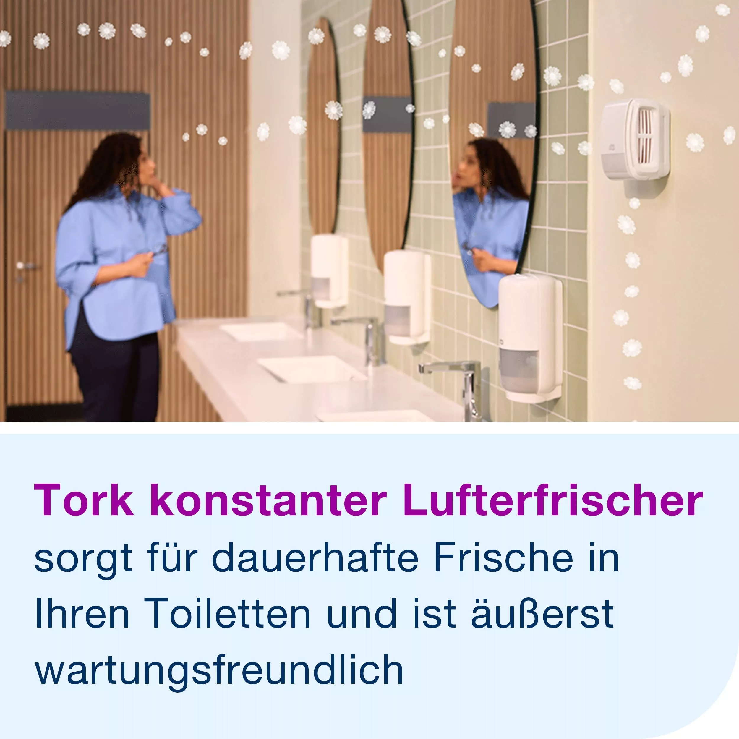 Tork kontinuierlicher Lufterfrischer im Mix Pack A3, Geruchsneutralisierer, je 3 Nachfüllflakons Frühlingsbrise und Blütentraum, 257013