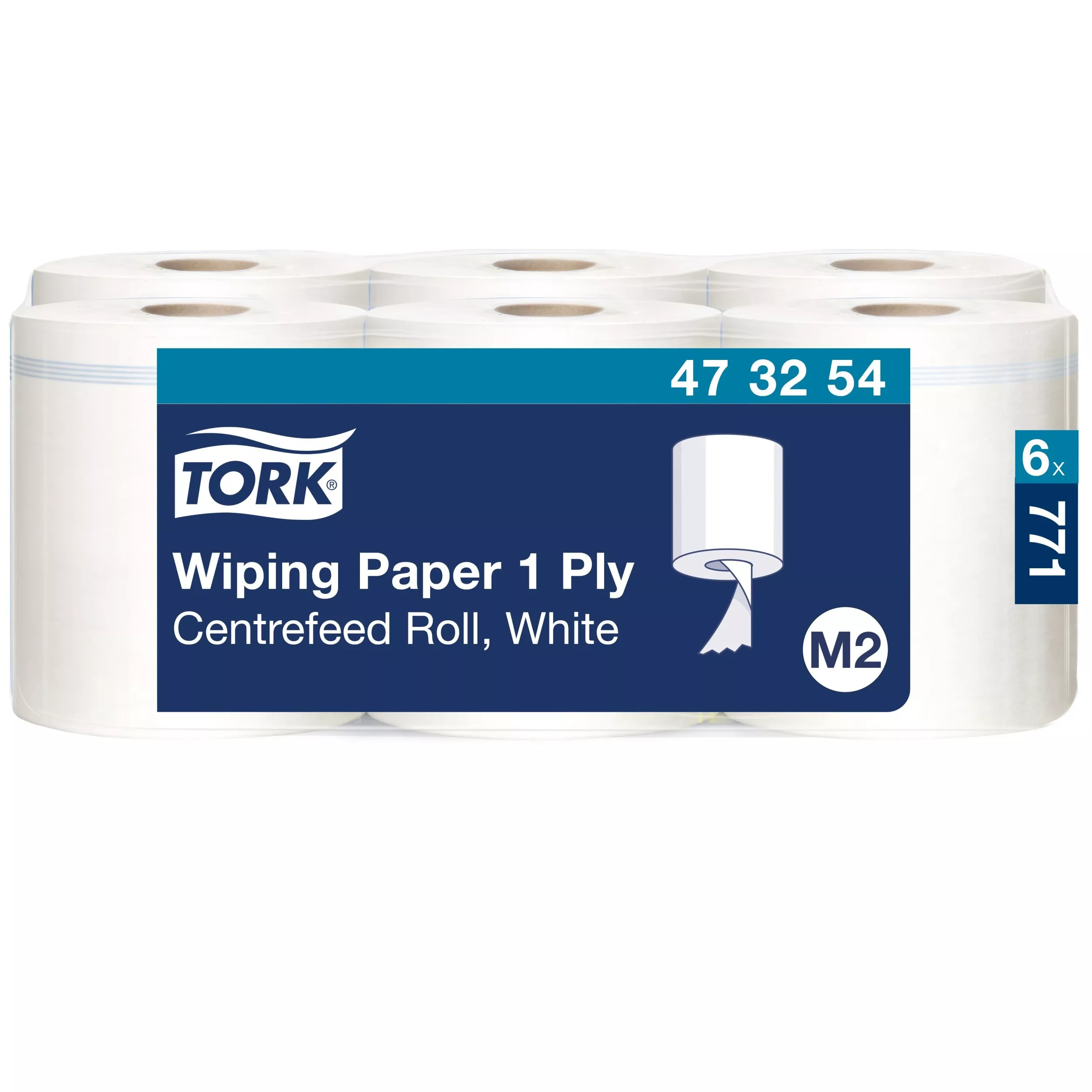 Tork Mehrzweck-Papierwischtücher mit Innenabrollung Weiß M2, 1 × 771 Blatt, 473254