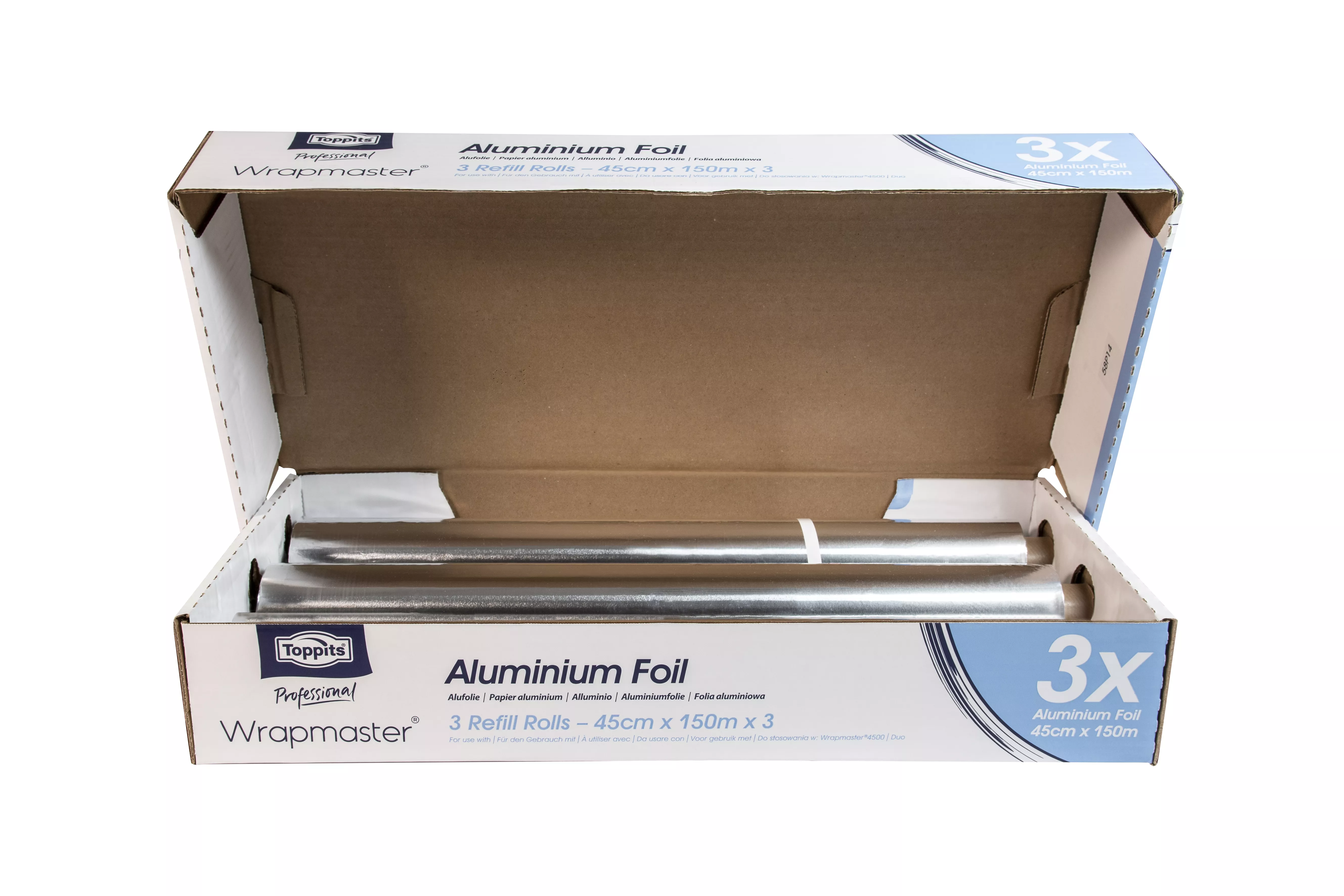 Wrapmaster Aluminiumfolie 45cm x 150m – 3 Rollen für Wrapmaster 4500 & Duo