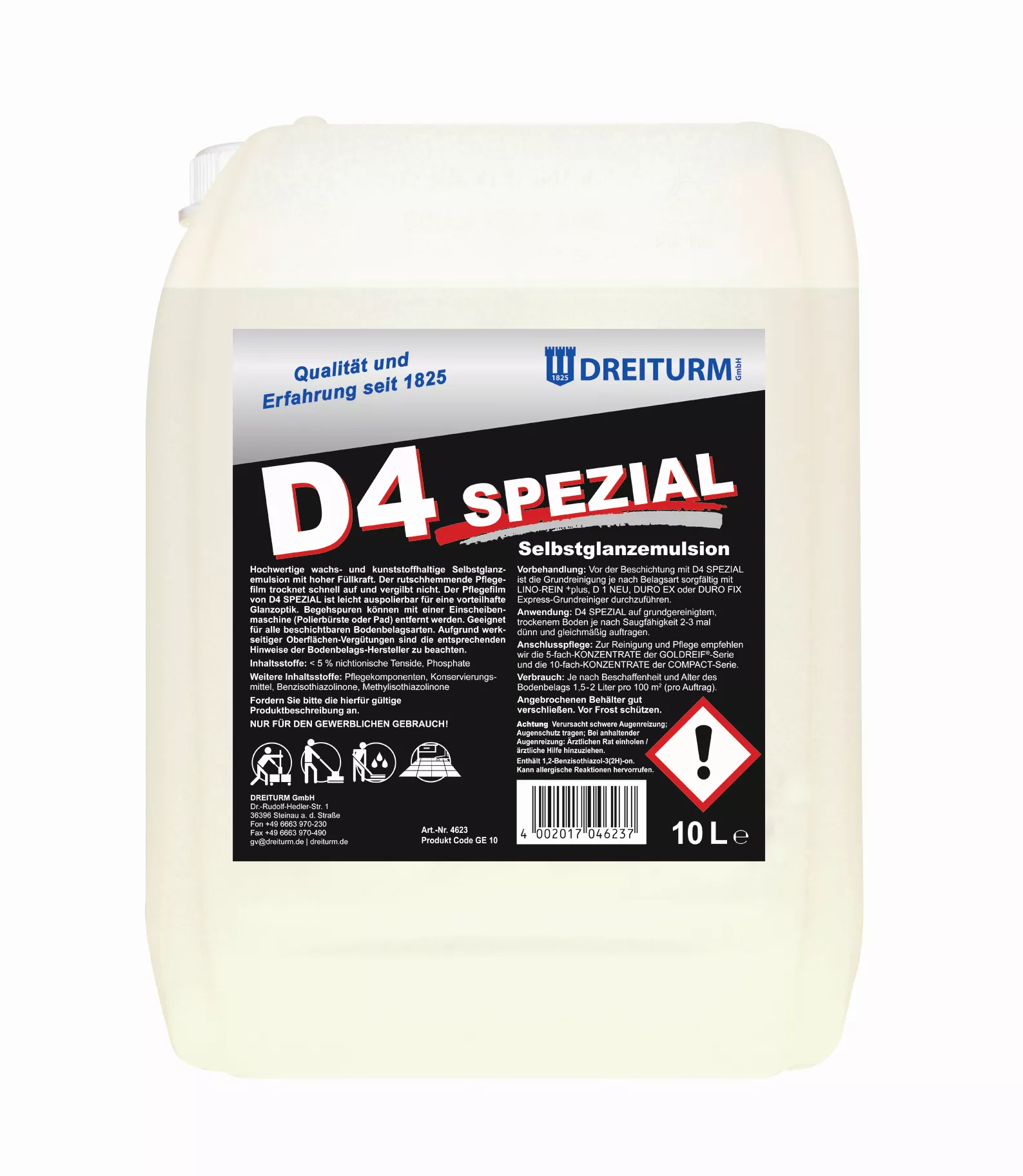 Dreiturm Selbstglanzemulsion D4 Spezial 10L - 4623