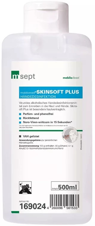 Cleanclub  Haut-/Händedesinfektion Skinsoft PLUS 500ml