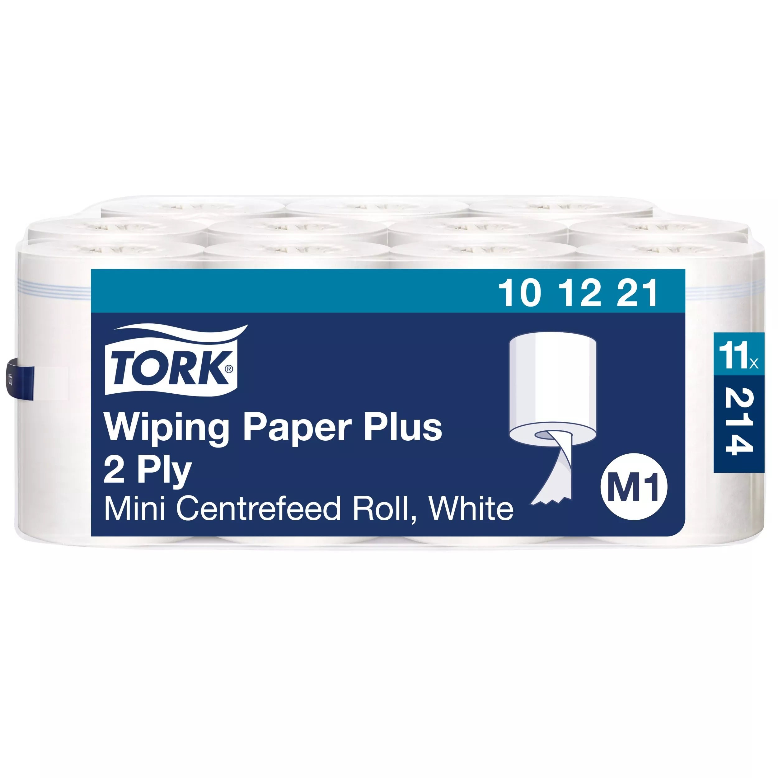 Tork Starke Mehrzweck-Papierwischtücher Mini Innenabrollung Weiß M1, 11 Rollen, 101221