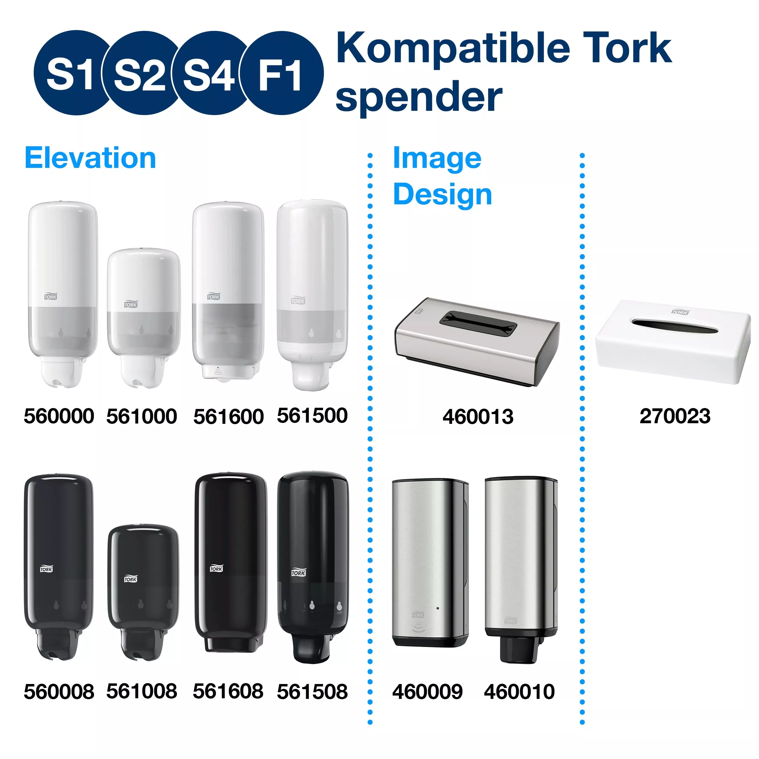 Tork Hygienesäule für Desinfektionsmittel und Tücher Schwarz S1/S2/S4/F1, geeignet für Tork Nachfüllpackungen und Spender 511055