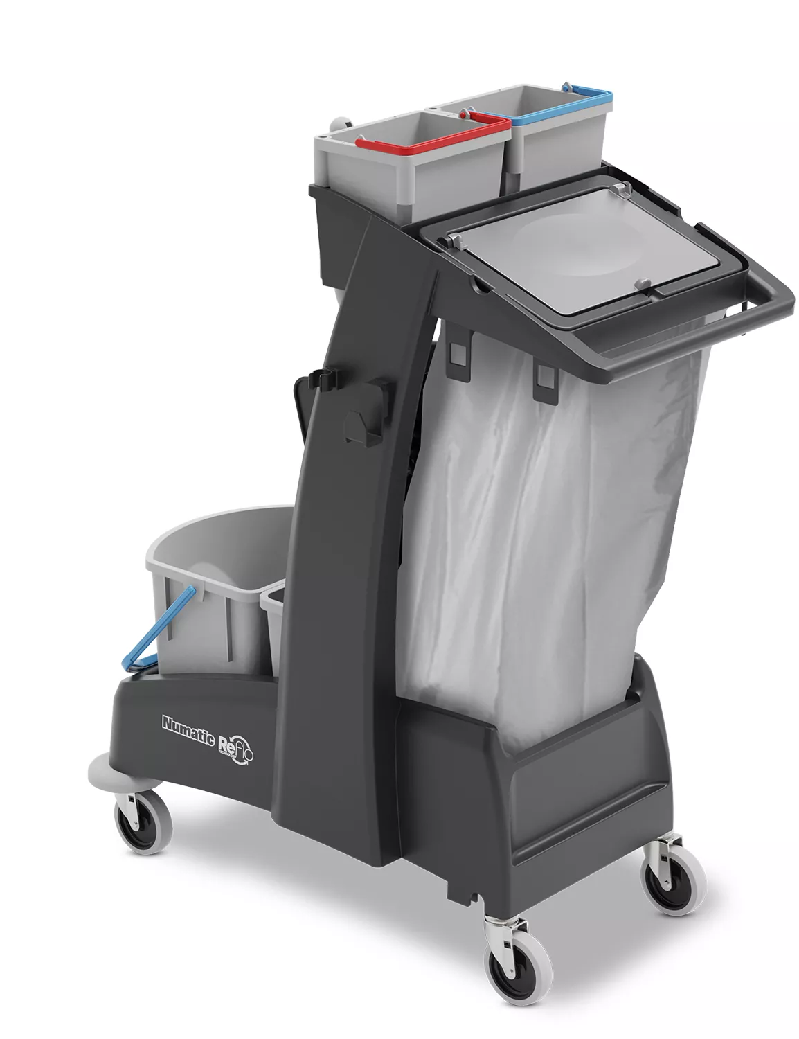 Numatic Reinigungswagen MultiMatic MM4 – kompakter Putzwagen mit Doppelfahrwagen-System