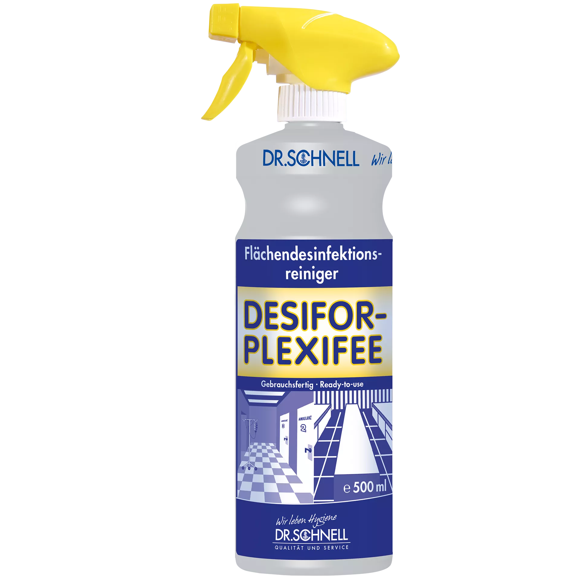 Dr.Schnell gebrauchsfertige Flächendesinfektion Desifor-Plexifee 500ml mit Sprühkopf