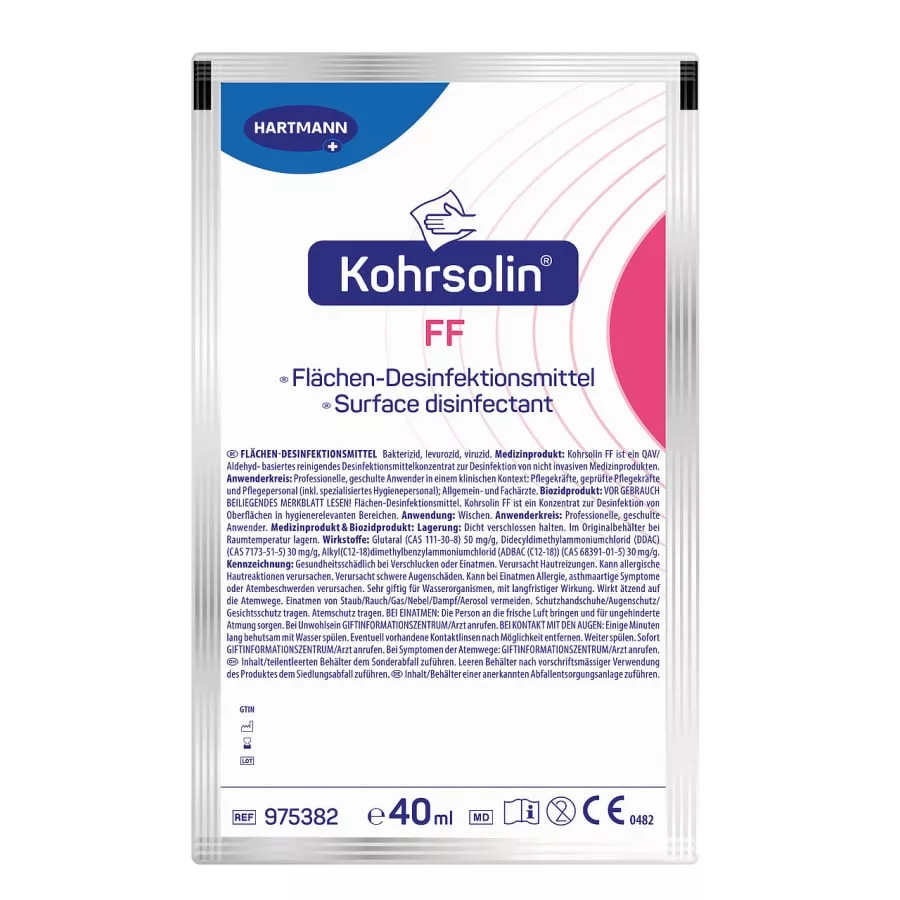 Bode Kohrsolin® FF – Flächendesinfektionsreiniger 40 ml Beutel (1 Karton = 125 Stück)