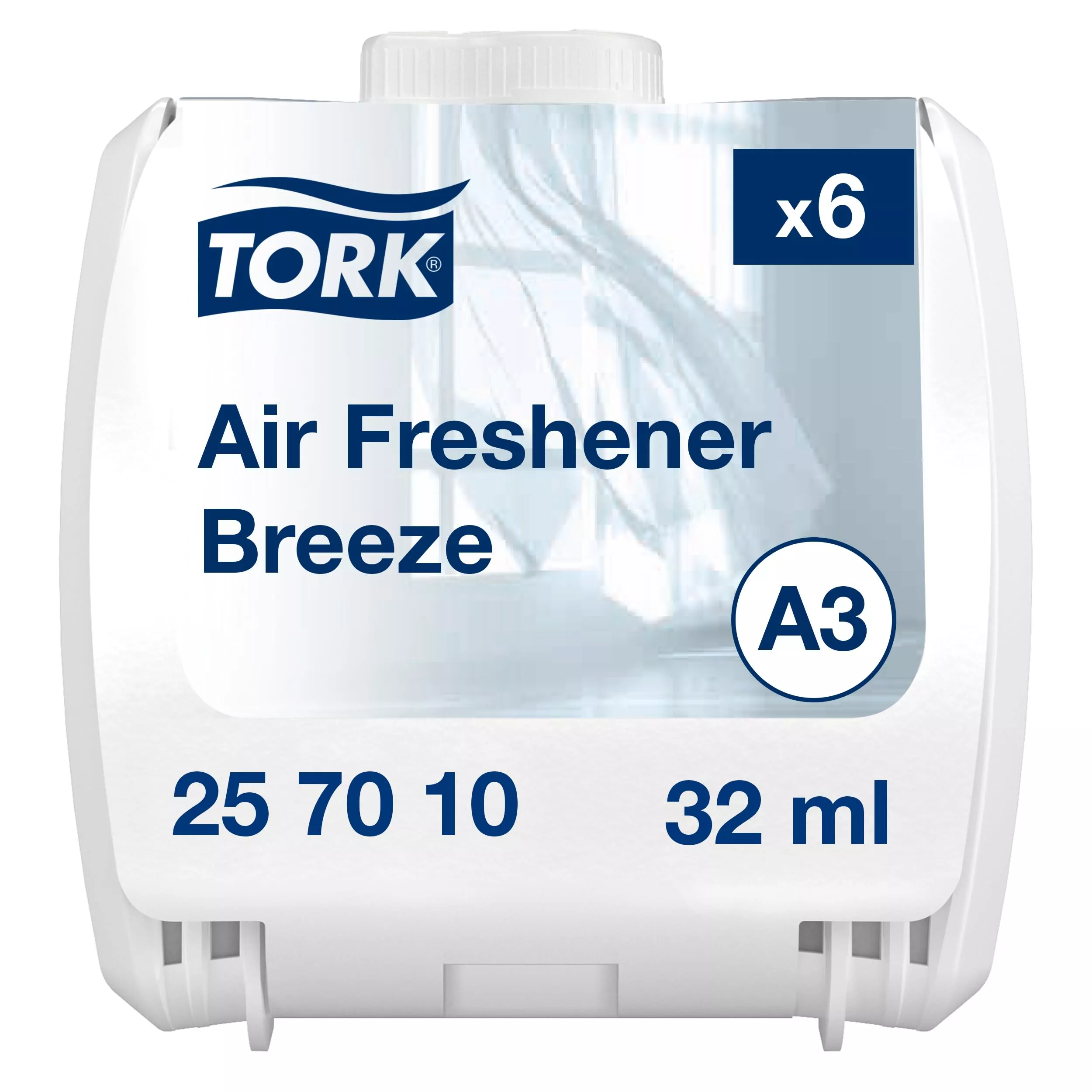 Tork kontinuierlicher Lufterfrischer Frühlingsbrise A3, Geruchsneutralisierer, 6 Nachfüllflakons, 257010