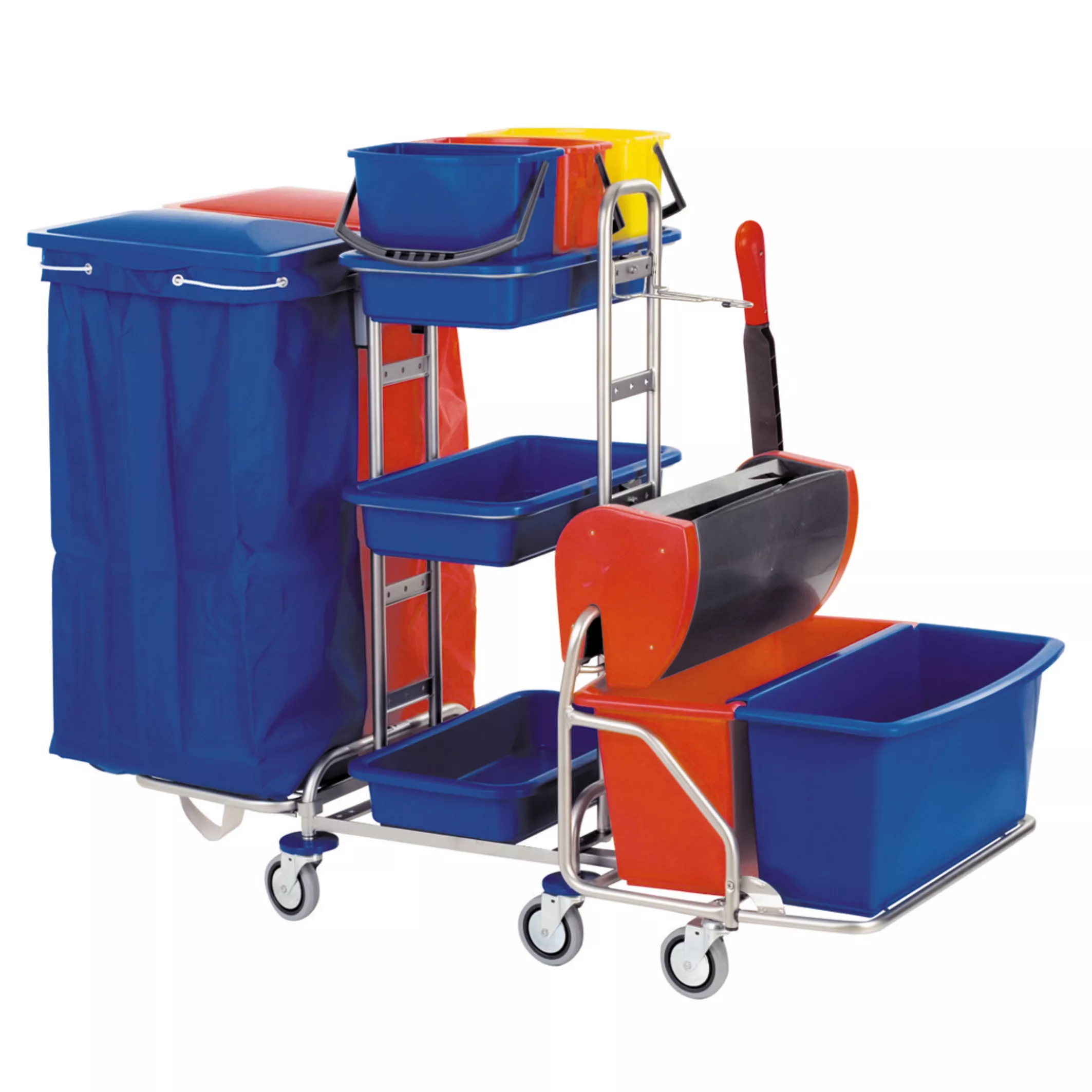 Vermop Reinigungswagen Variant Twixter-Press (verchromt)