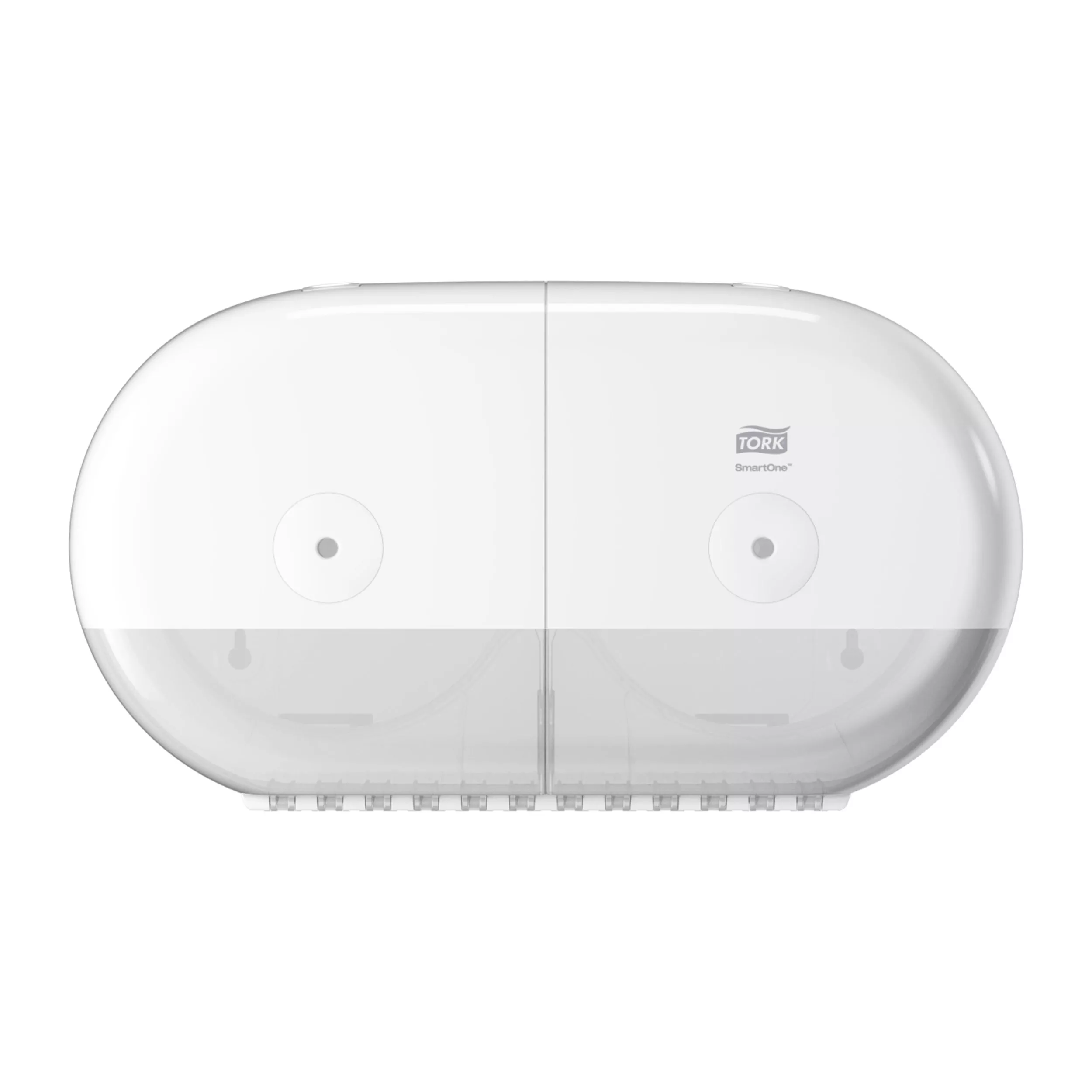 Tork SmartOne® Mini Doppelrollenspender für Toilettenpapier Weiß T9, Hohe Kapazität, Elevation Linie, 682000