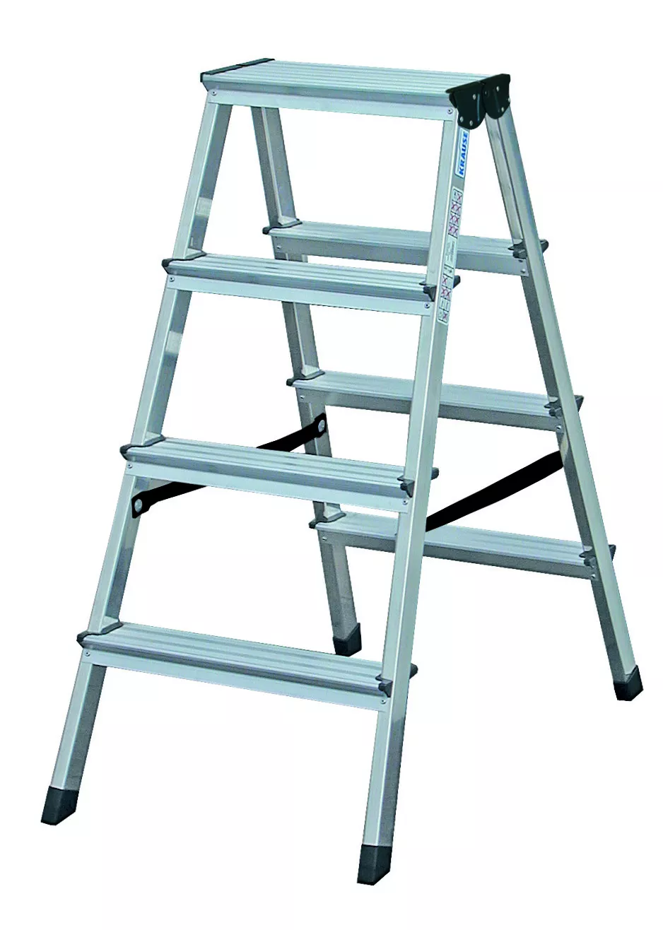 Krause „DOPPLO“ Stufen-Doppelleiter schwarz 2x4 Stufen