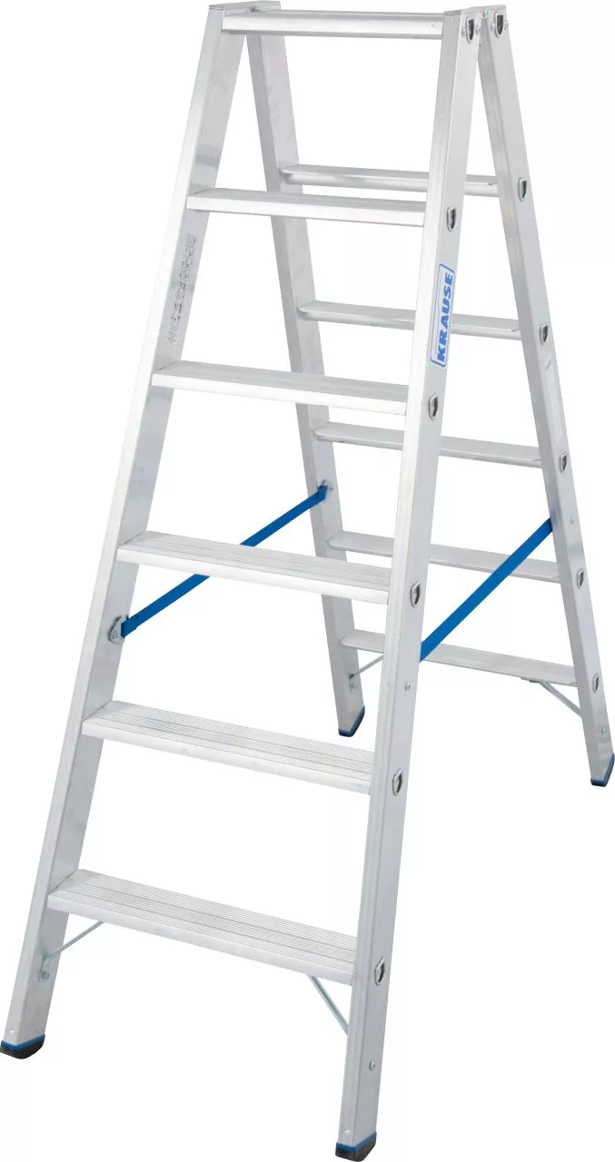 CleanClub SET Unger Fensterreinigung mit Krause Stabilo Leiter – Profi Komplettset inkl. Stufen-Doppelleiter 2x6 Stufen