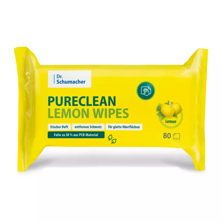 Dr. Schumacher PureClean Lemon Wipes  80 Tücher/Packung