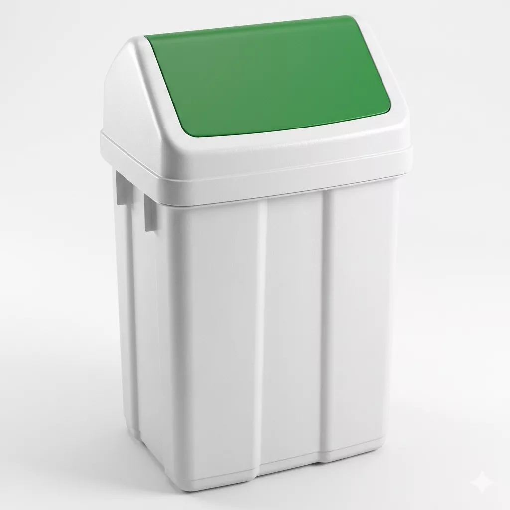 TTS Max Abfallbehälter 50 Liter grün mit Schwingdeckel – Recyclingbehälter