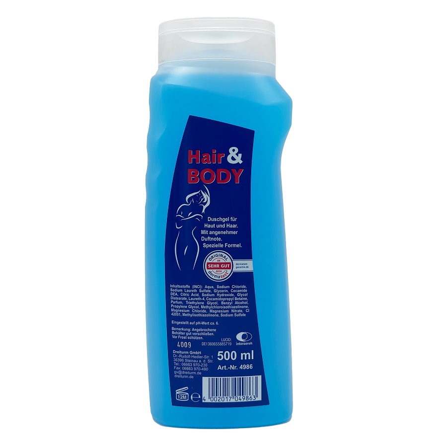 Dreiturm Duschgel Hair & Body – 0,5 L Flasche
