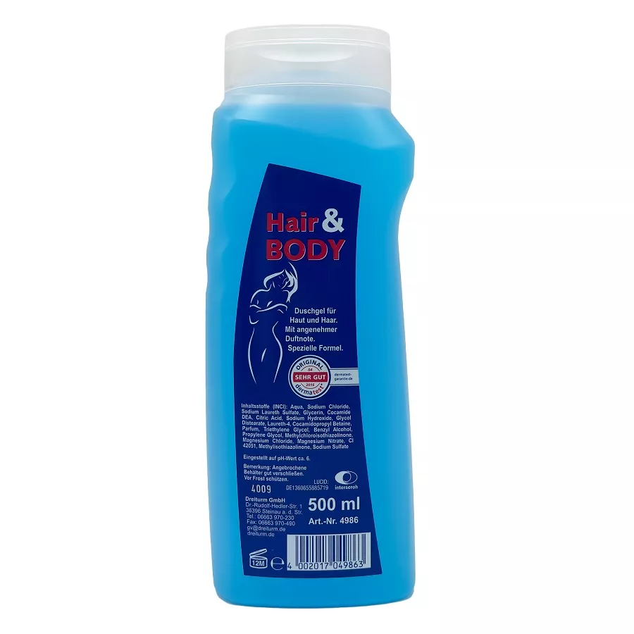 Dreiturm Duschgel Hair & Body – 0,5 L Flasche