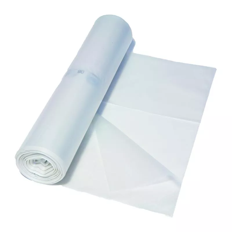 WBV Müllbeutel 70 Liter, 16 my, HDPE, transparent (1 Rolle = 50 Stück)