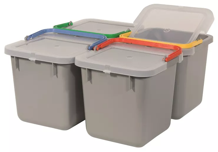 Numatic 6-Liter Eimer grau mit farbcodiertem Henkel (grün)